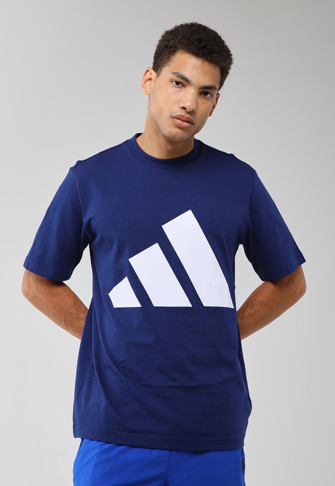 Camiseta Masculina adidas Big Logo Azul Marinho