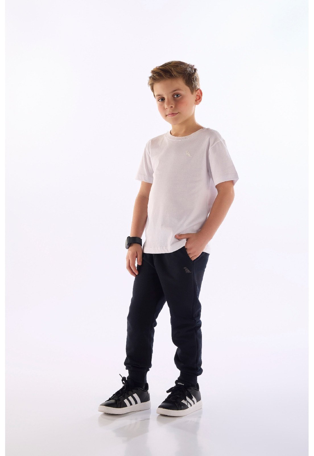 Infantil - Camiseta para Menino em Algodão Quimby Branco