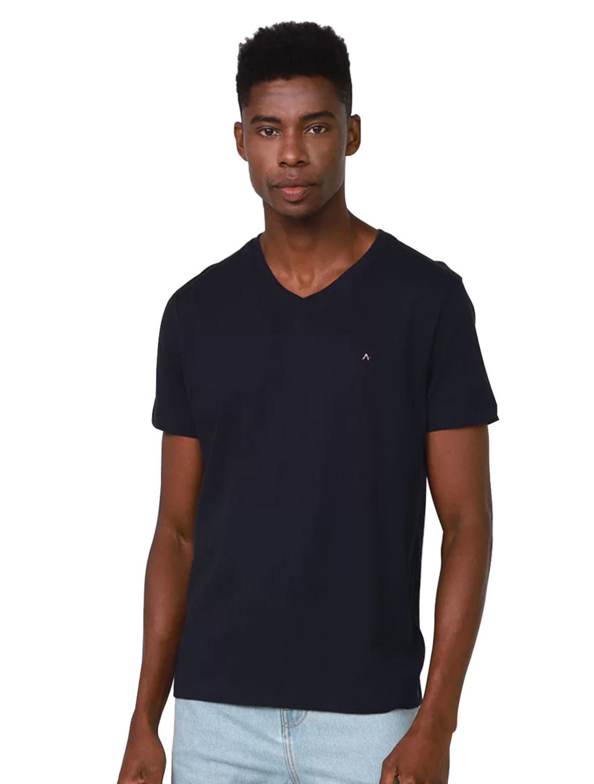 Camiseta Aramis Masculina Basic V-Neck Azul Marinho