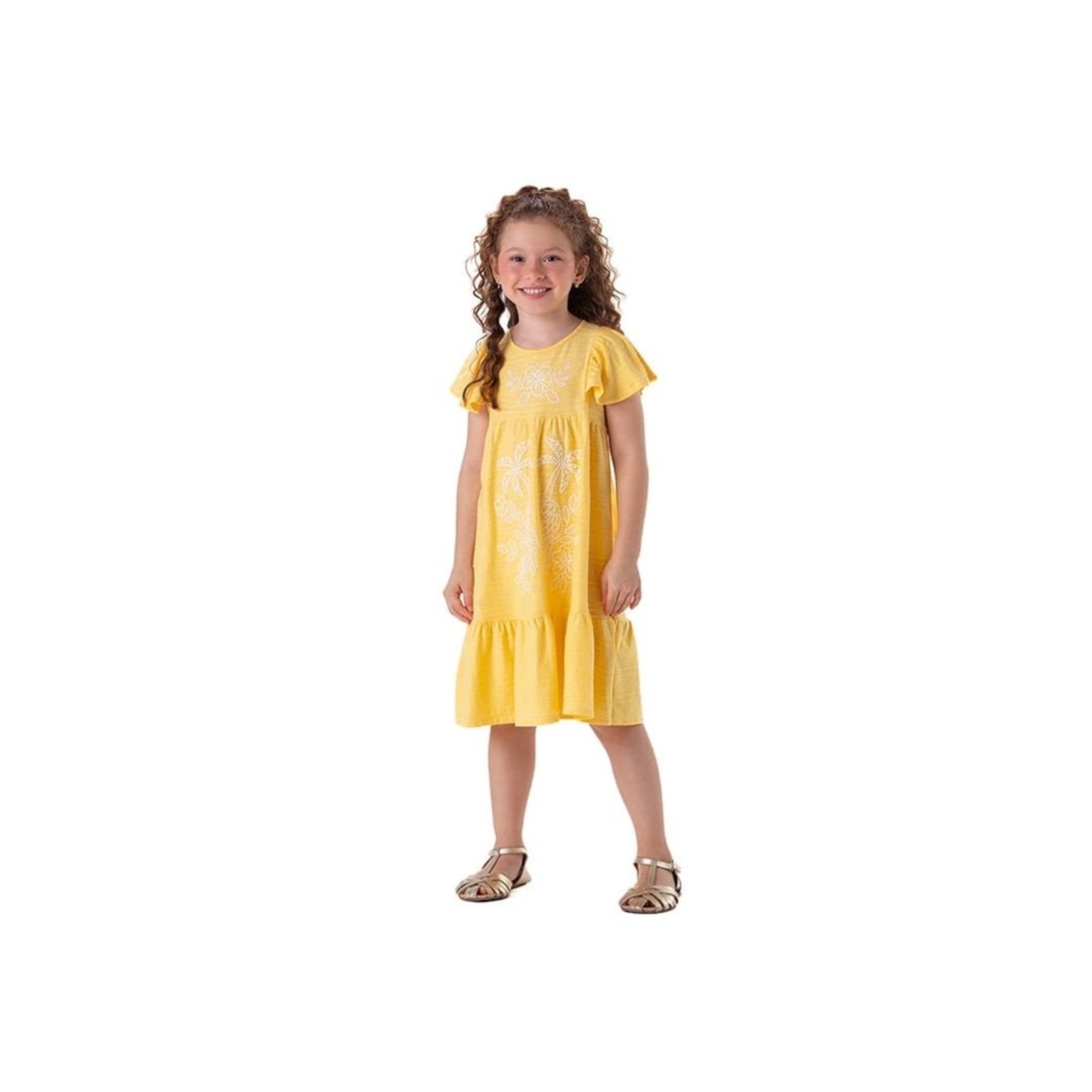Infantil - Vestido Curto Bordado Menina Marisol