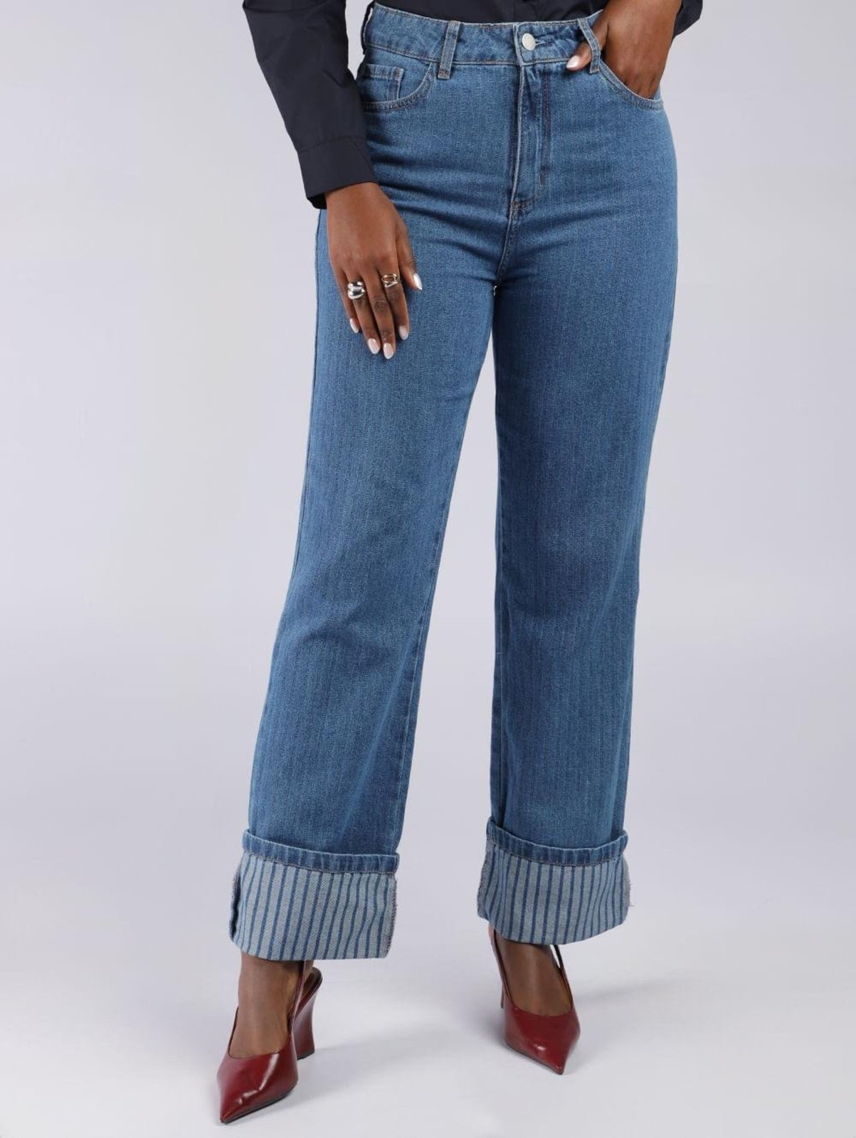 Calça Jeans Reta Autentique Feminina AZUL