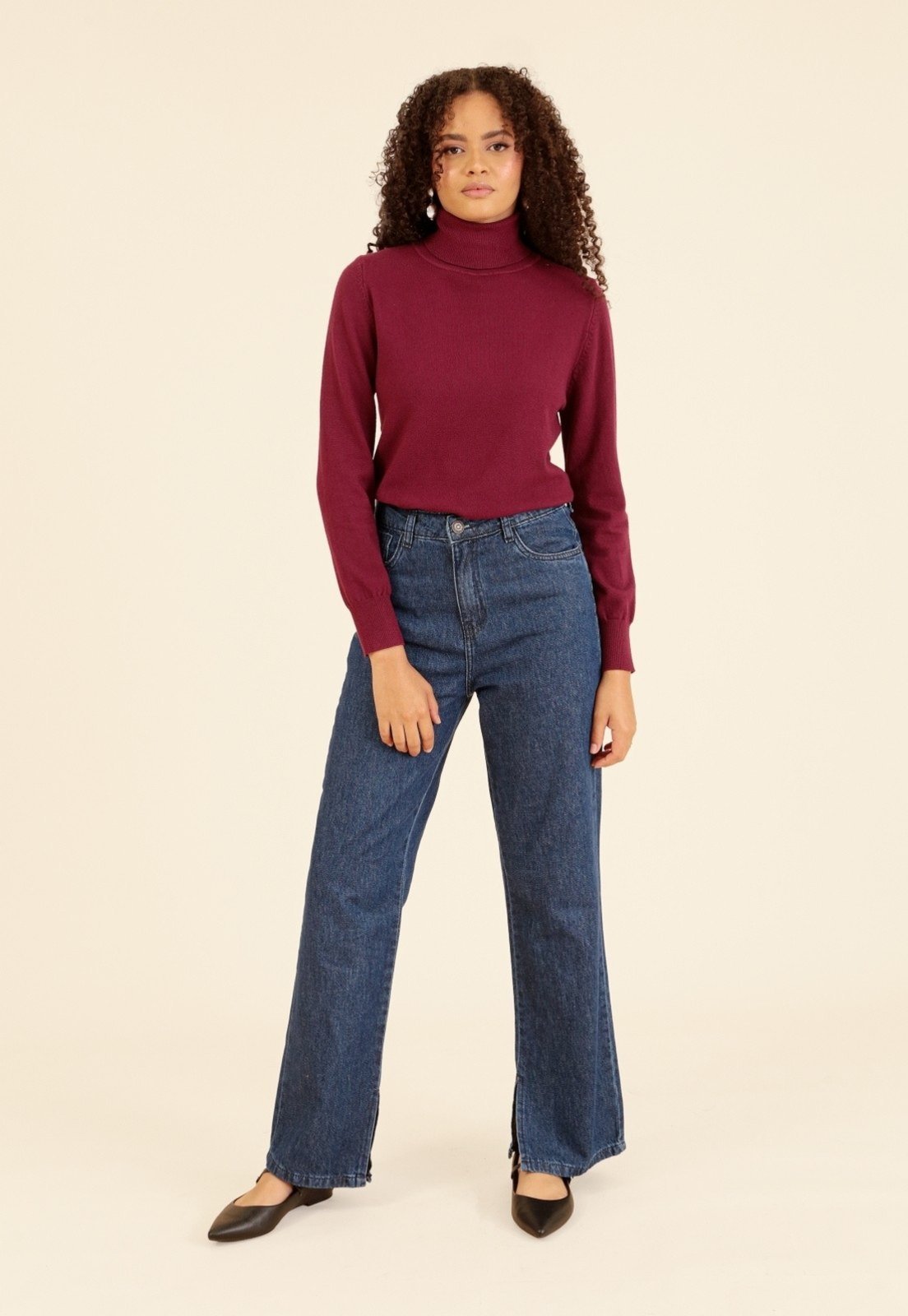 Calça Jeans Pop Me Reta Azul Escuro