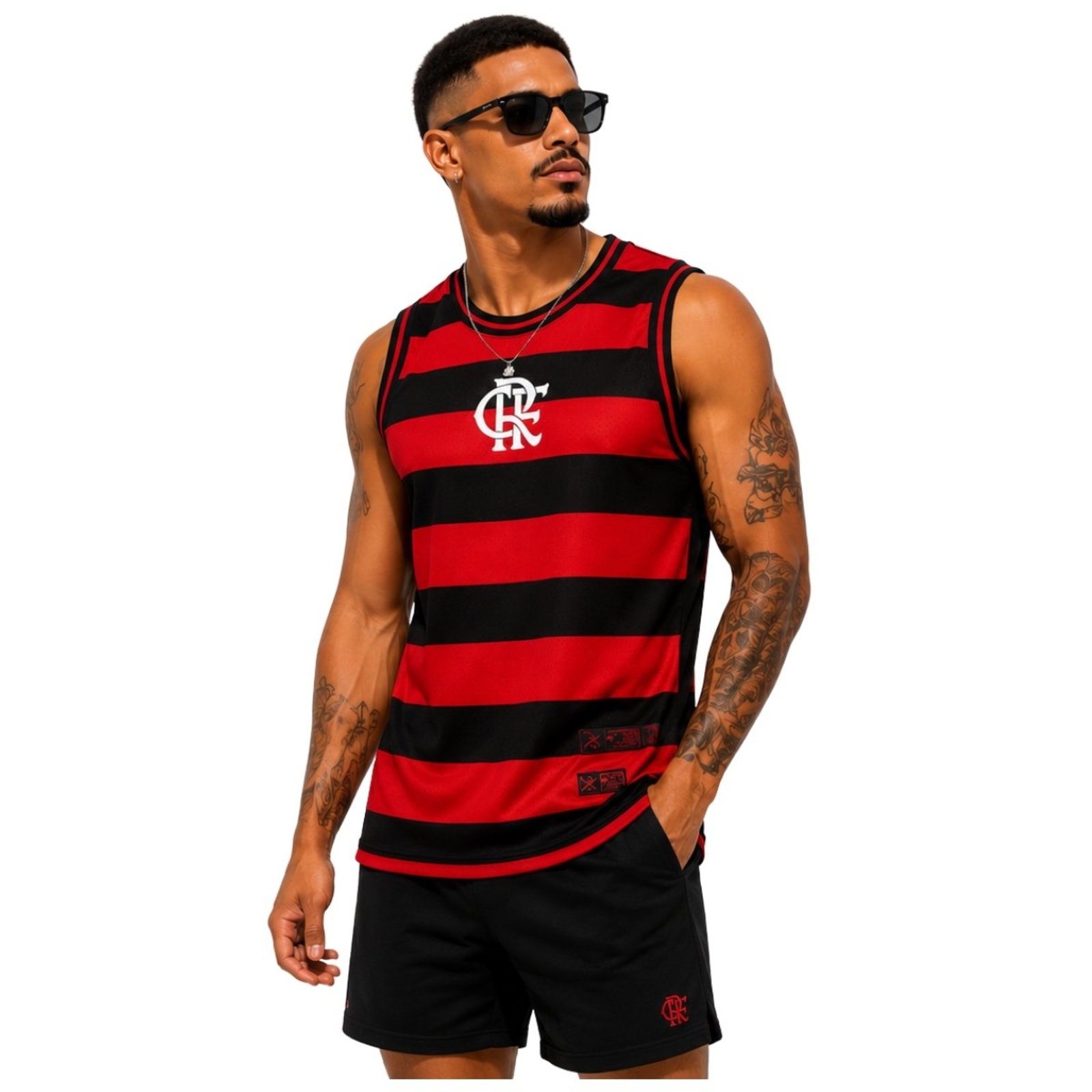 Regata Masculina Flamengo Oficial Licenciada Vermelho