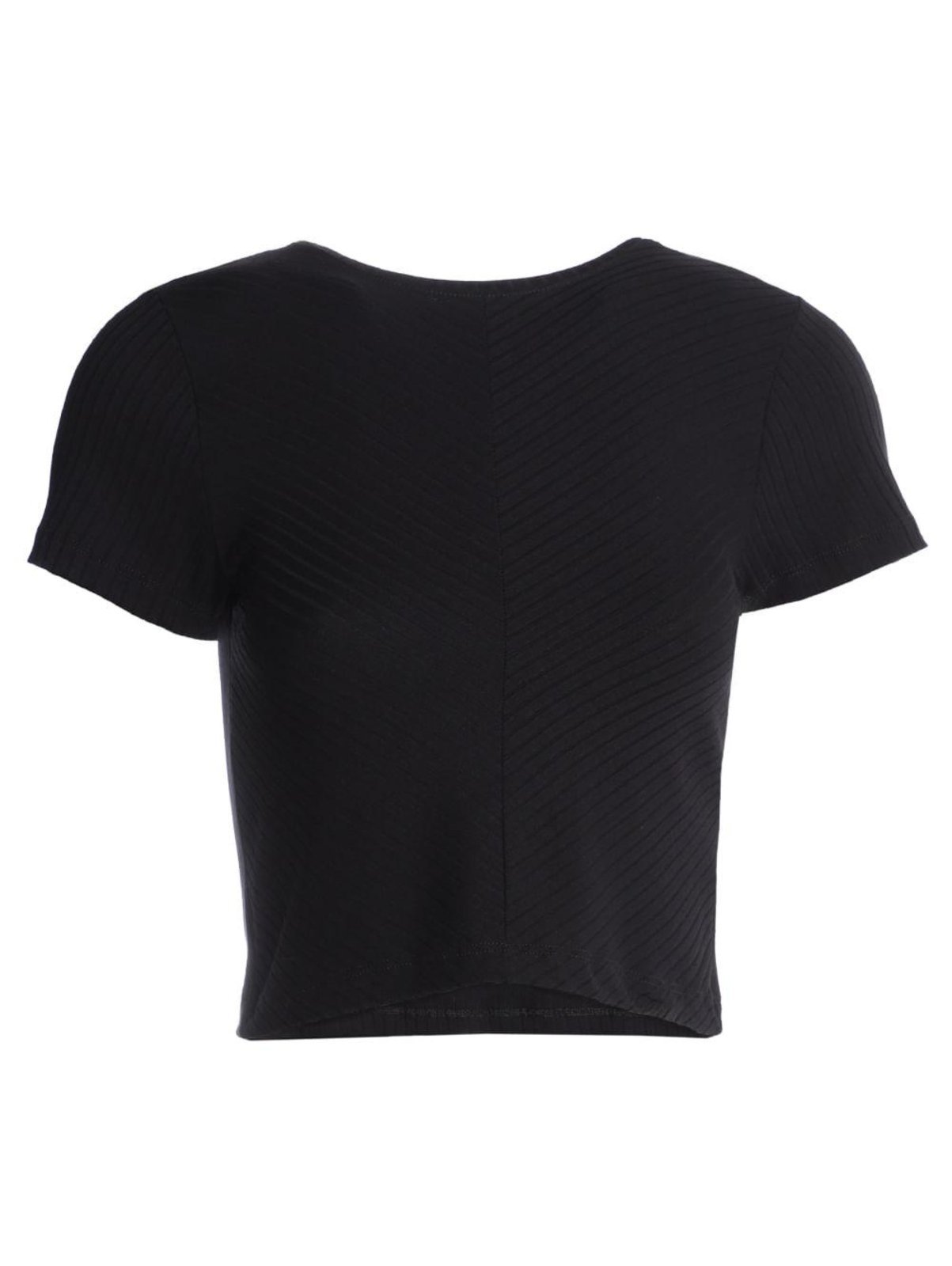 Vista 2 Blusa Cropped Canelado Autentique Feminina PRETO unico Autentique unico