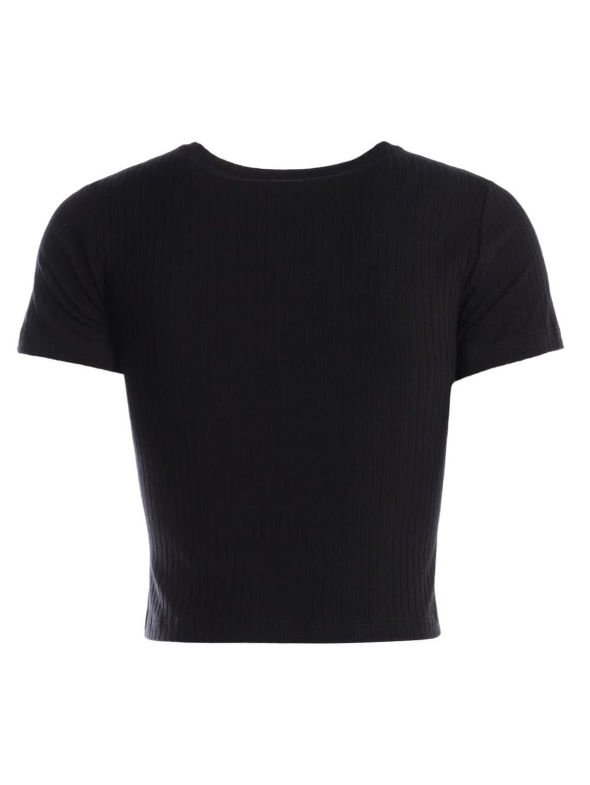 Vista 3 Blusa Cropped Canelado Autentique Feminina PRETO unico Autentique unico