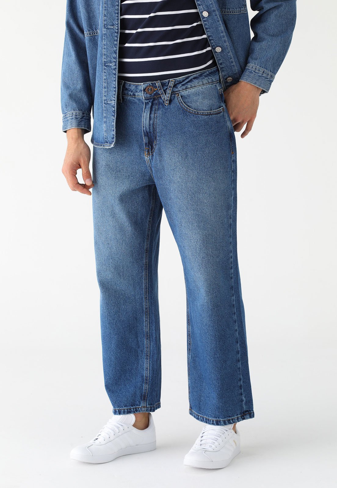 Calça Jeans Volcom Reta Billow Azul