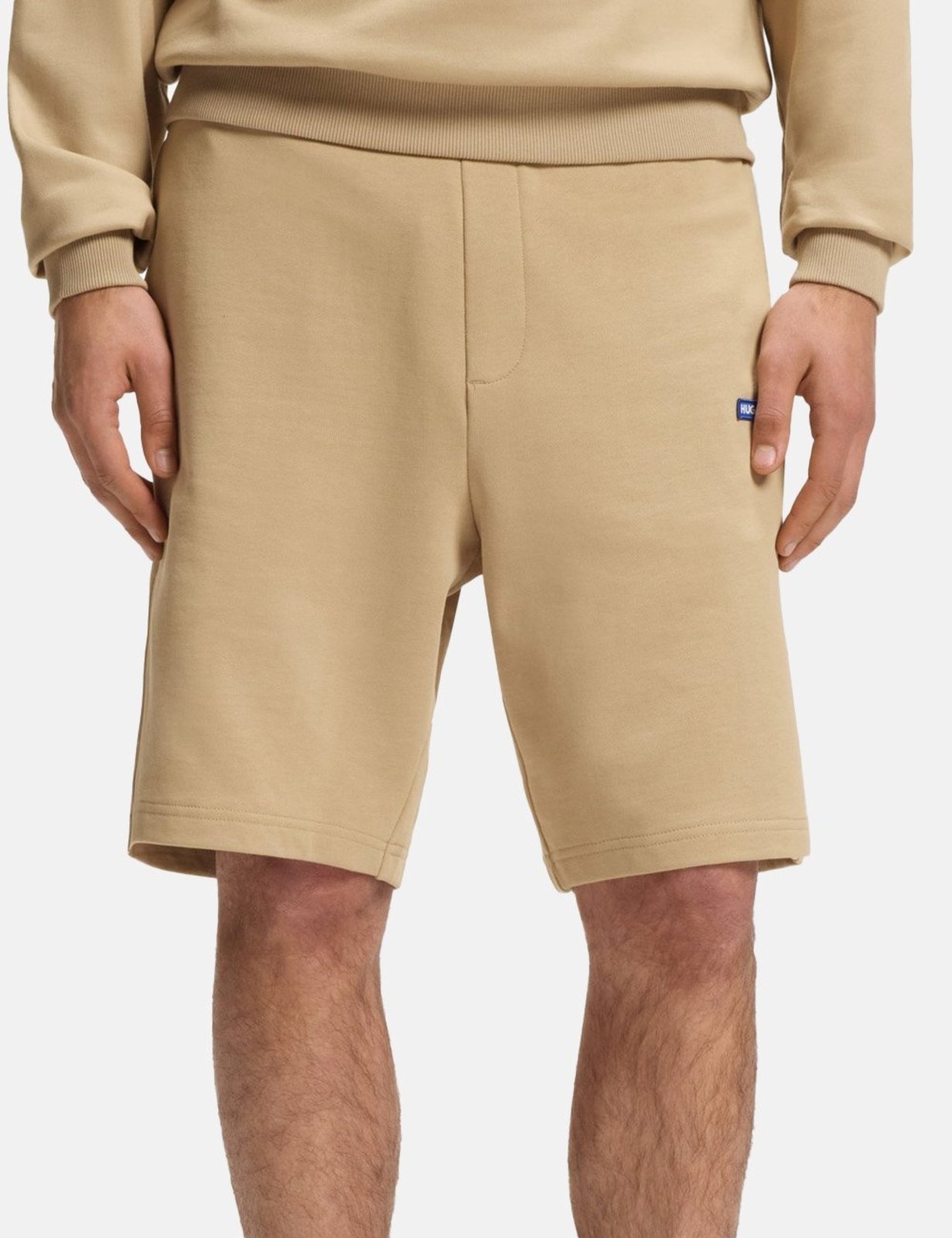 Bermuda Hugo Boss Moletom Masculina Regular Fit Nasensio Cáqui Médio
