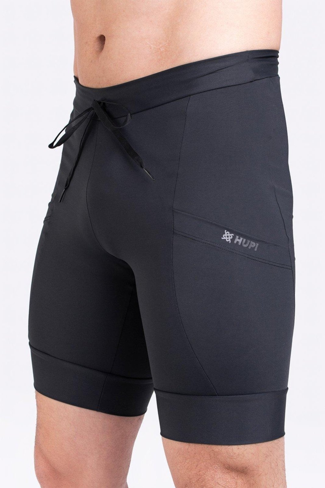 Bermuda de Compressão Longa Masculina HUPI para Corrida Preto