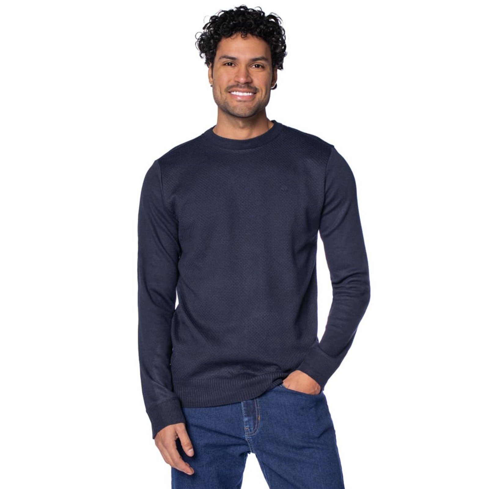 Suéter Masculino Dixie Texturizado Básico Marinho