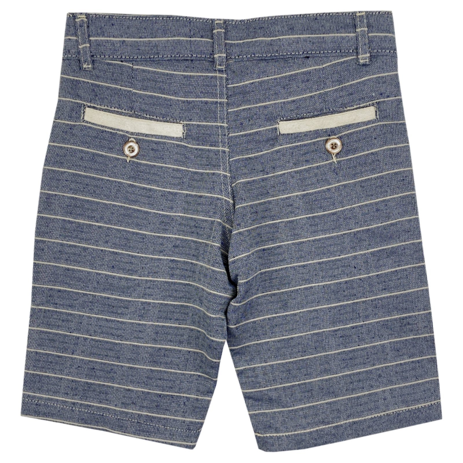 Vista 3 Infantil - Bermuda Juvenil Look Jeans Listras azul Look Jeans azul