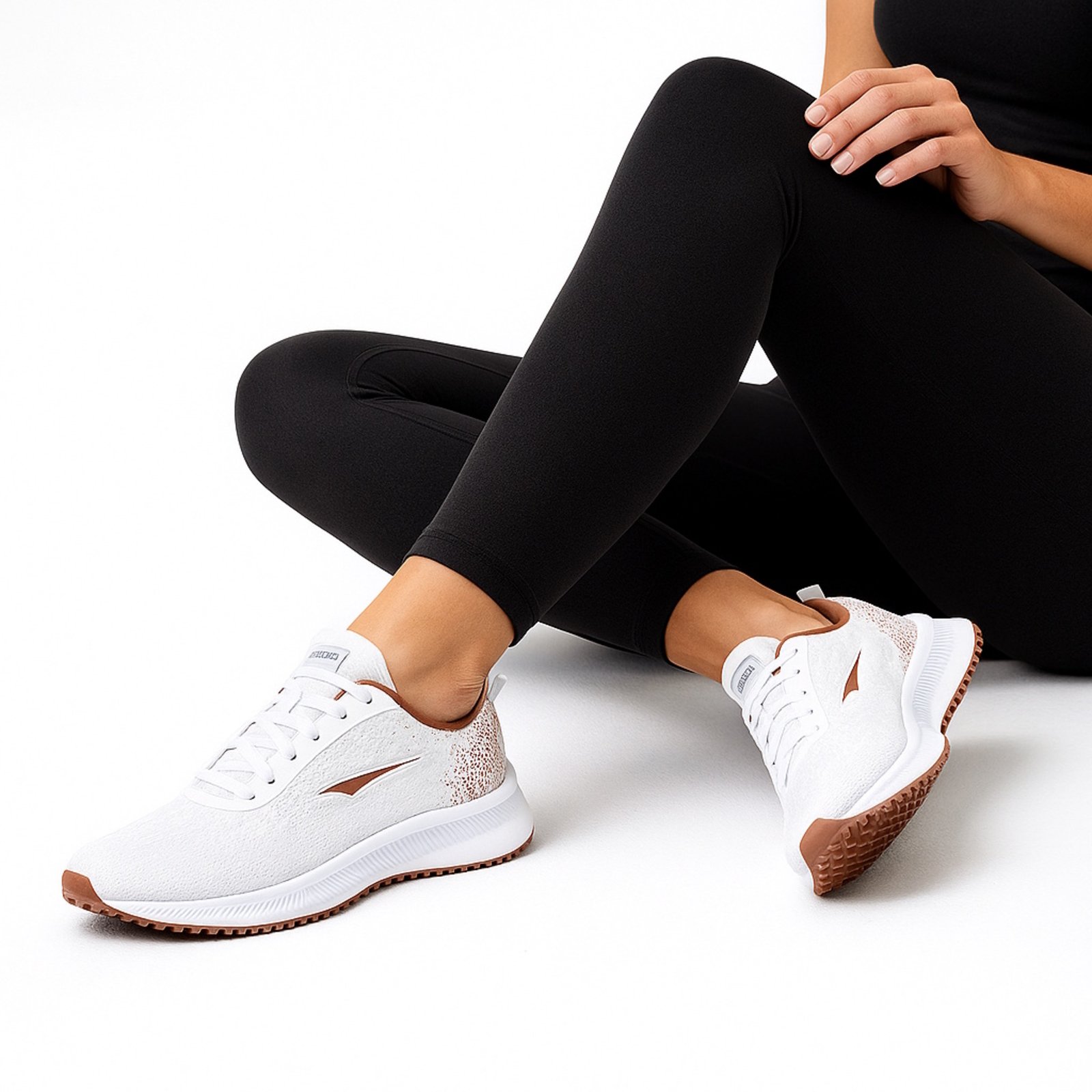 Vista 3 Kit 2 Pares Tenis Feminino Academia Caminhada Confortável Treino Leve e + Relógio Yes Basic branco/preto Yes Basic branco/preto
