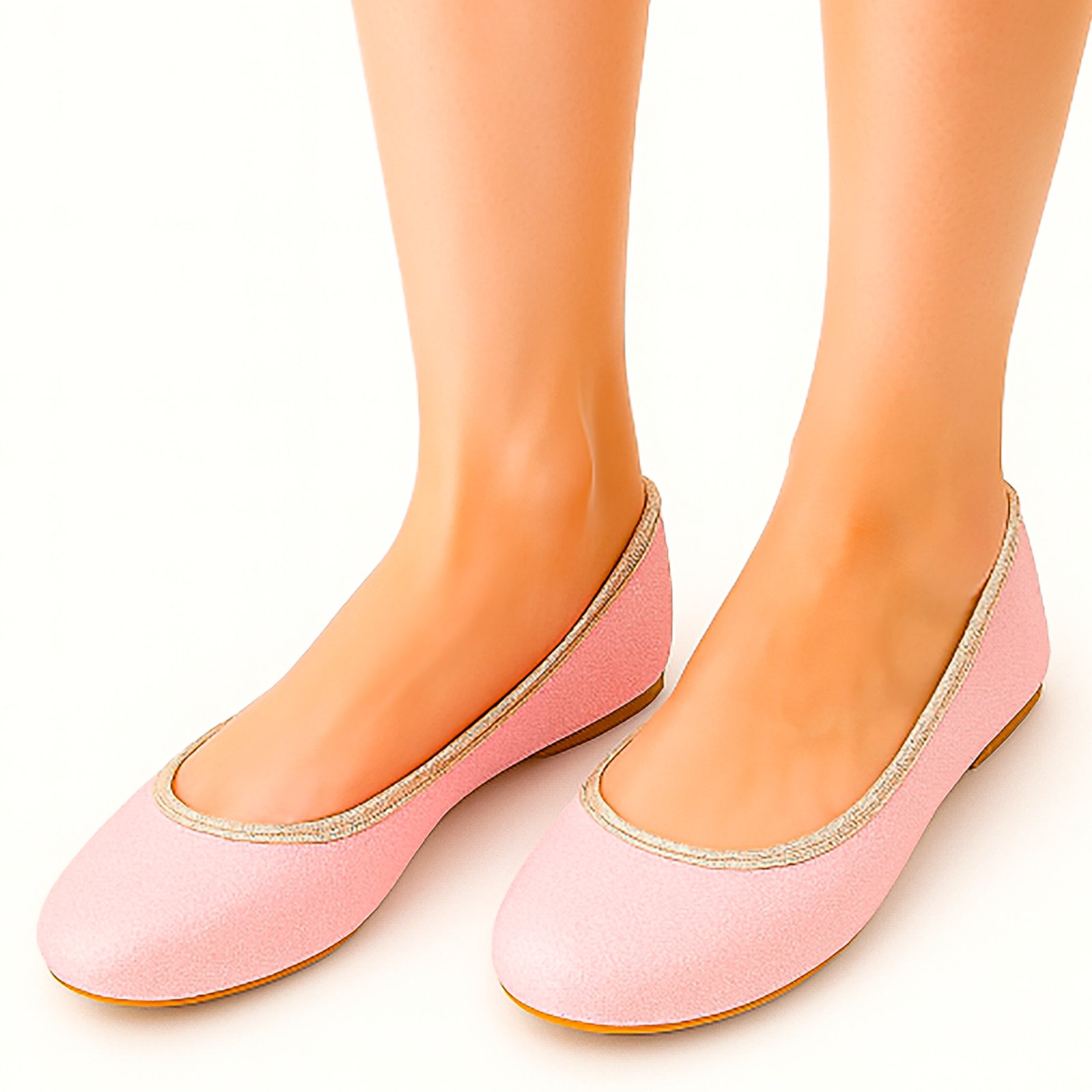 Infantil - Sapatilha Feminina de Tecido que Abraça os Pés Super Confortável Escolar Rosa Glitter Pepite