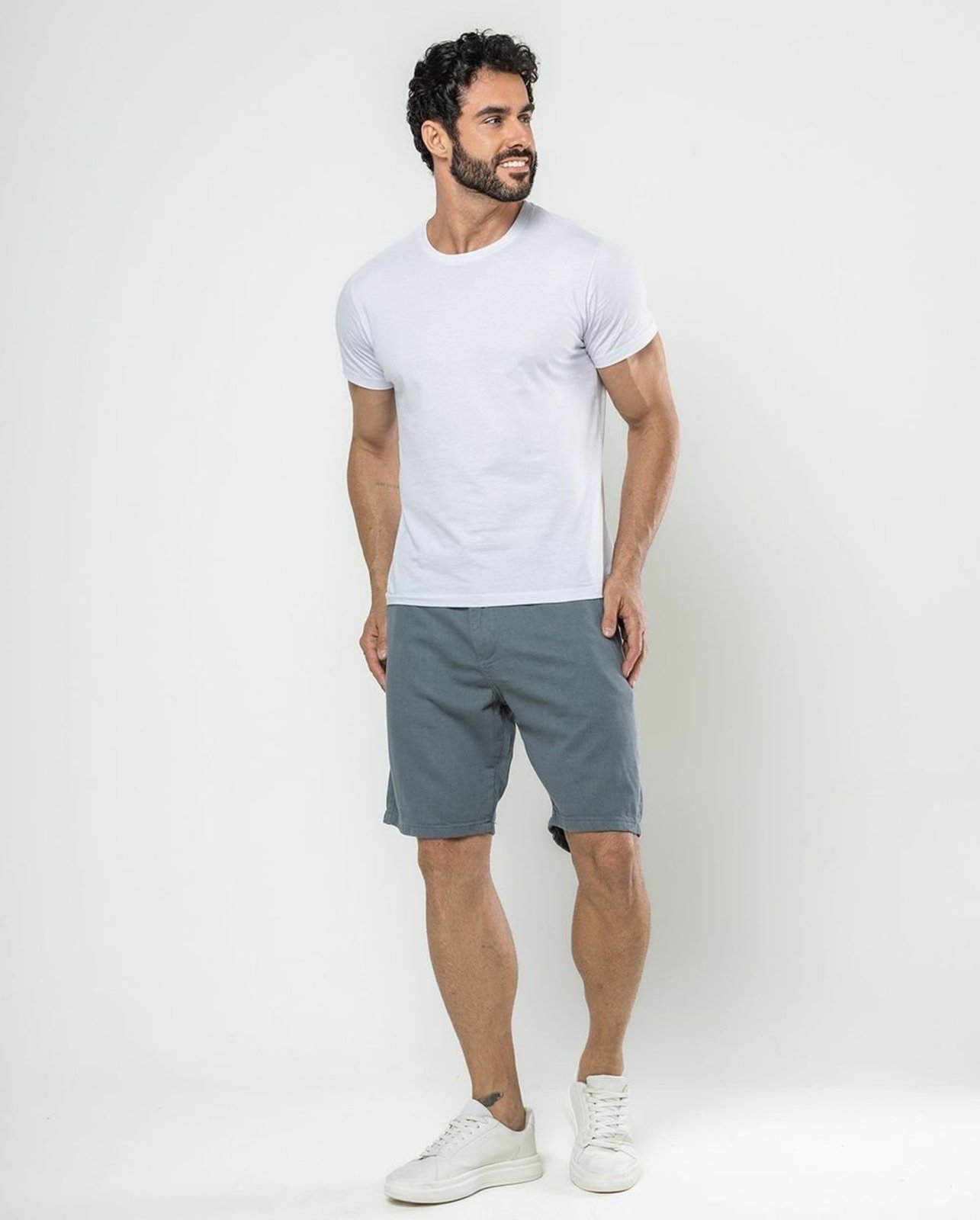 Bermuda Chino Masculina 11101 Azul Consciência