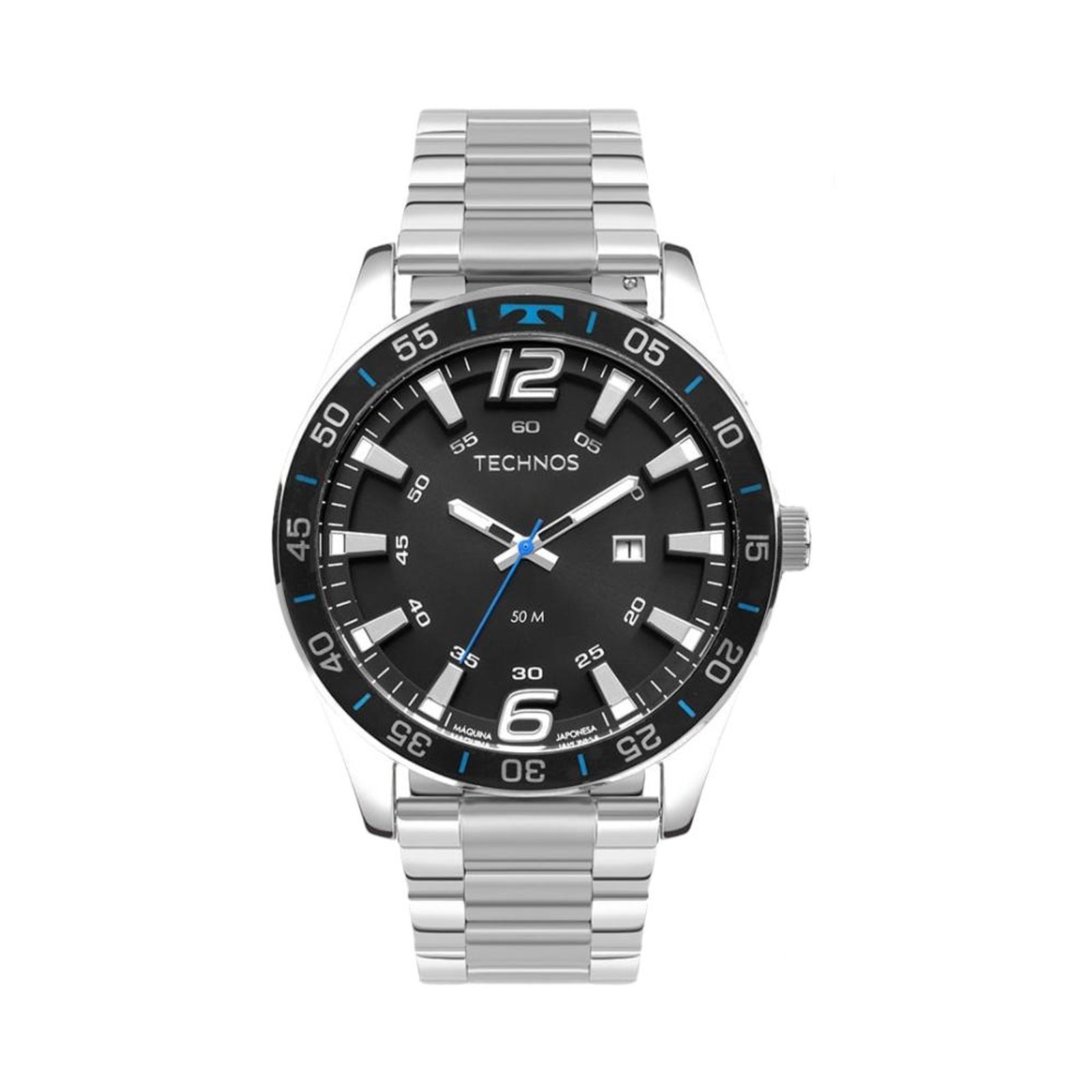 Relógio Masculino Racer Technos Prata 2115TXF/T1A - Coleção Exclusiva Prata
