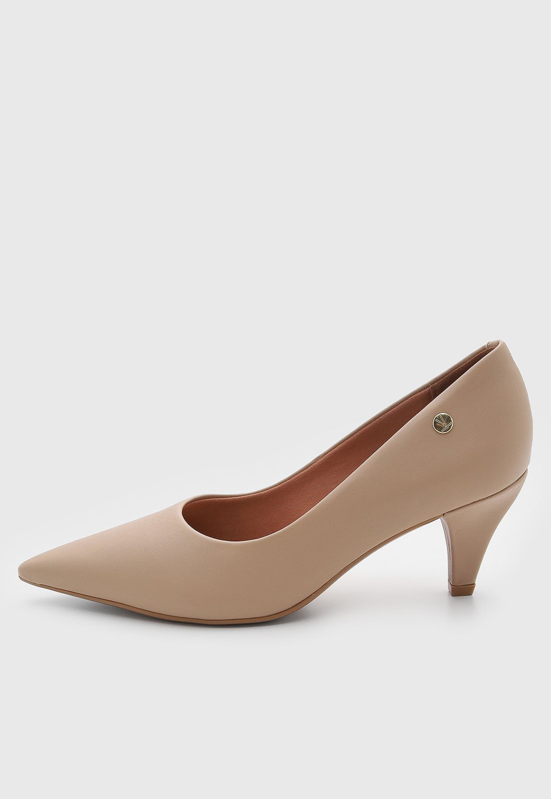 Scarpin Feminino Vizzano Bico Fino Bege