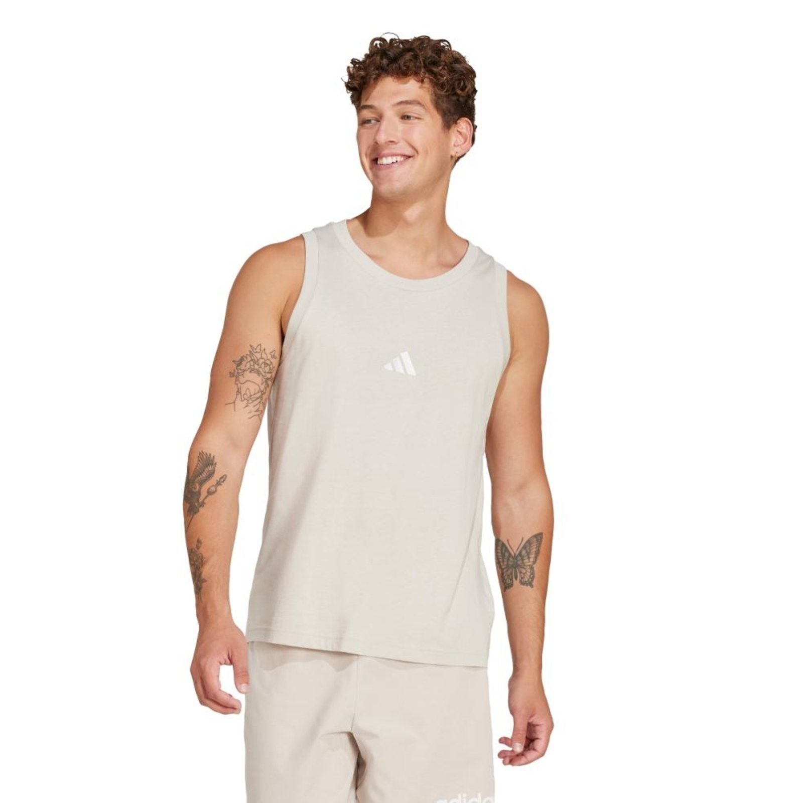 Regata Essentials Small Logo adidas Sportswear Bege