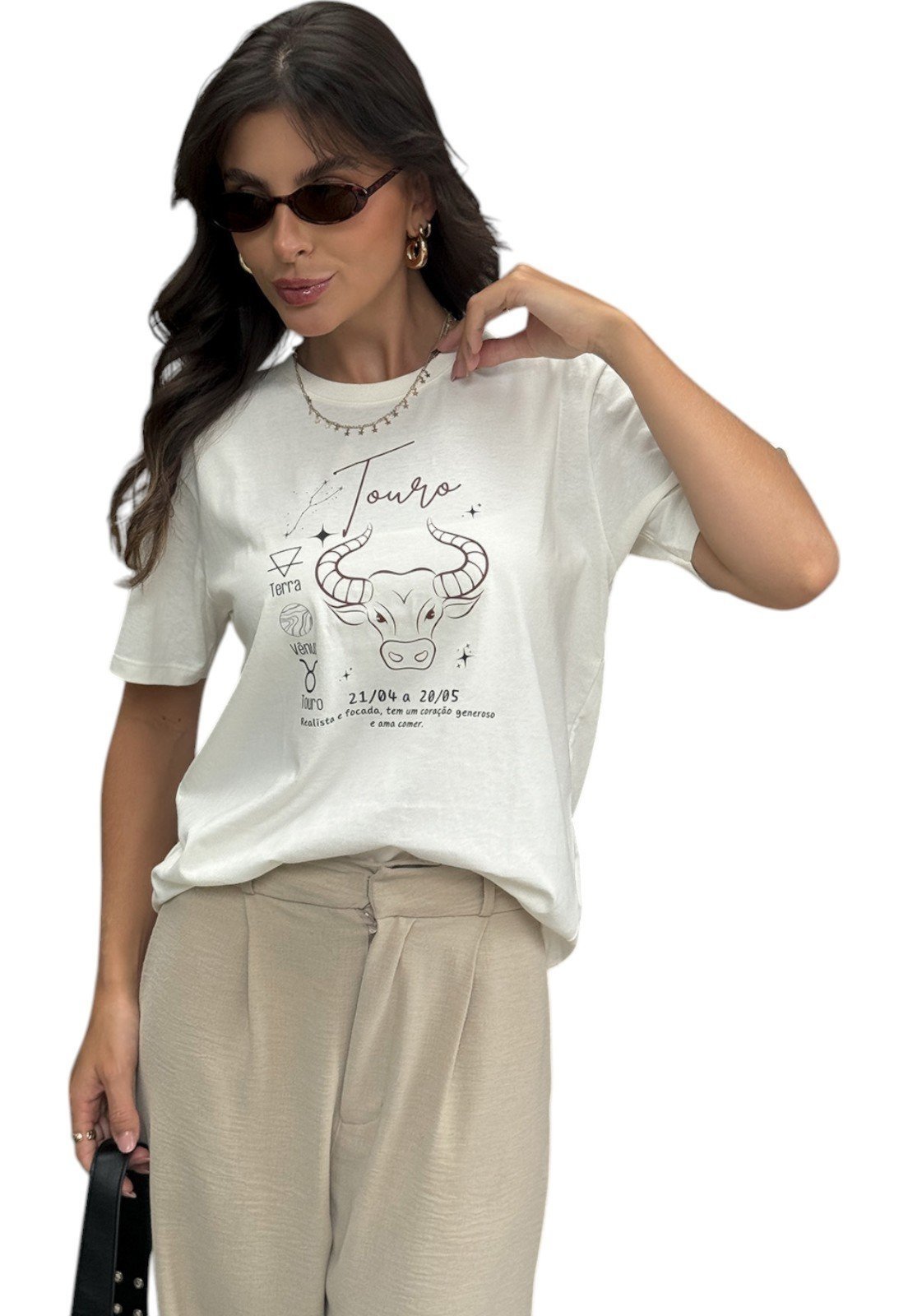 Camiseta Cianitas Off Estampa Signo Touro