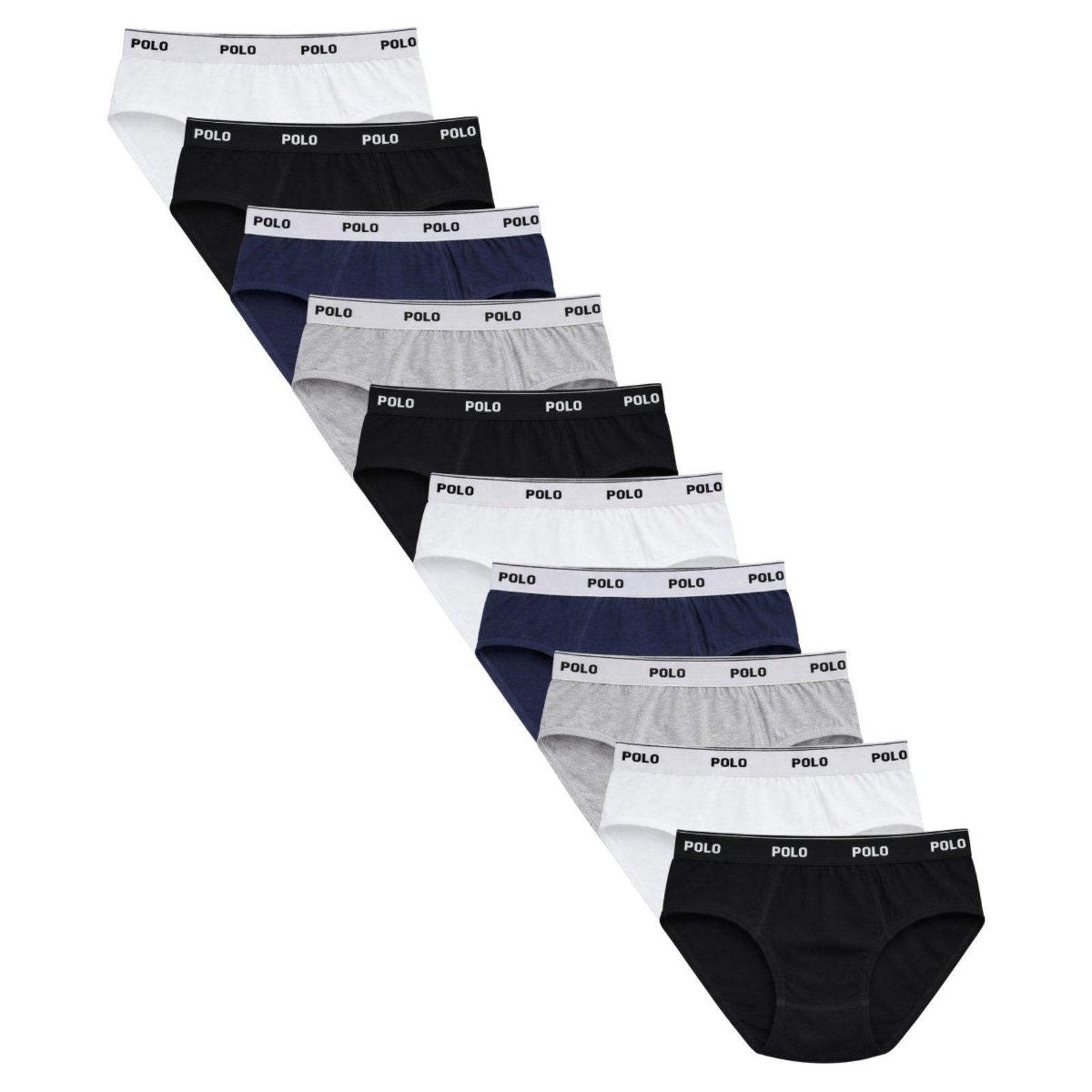 Kit 10 Cuecas Slip Polo Star Algodão Sortida