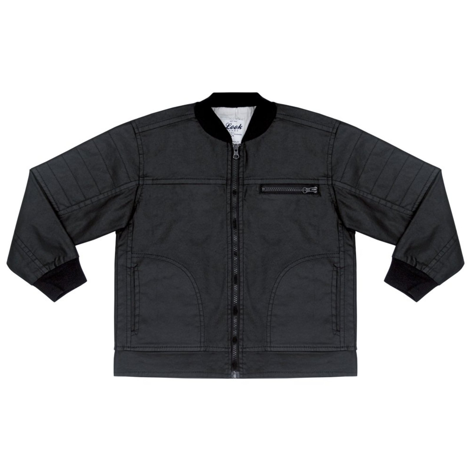 Infantil - Jaqueta Juvenil Look Jeans Resinado Preto