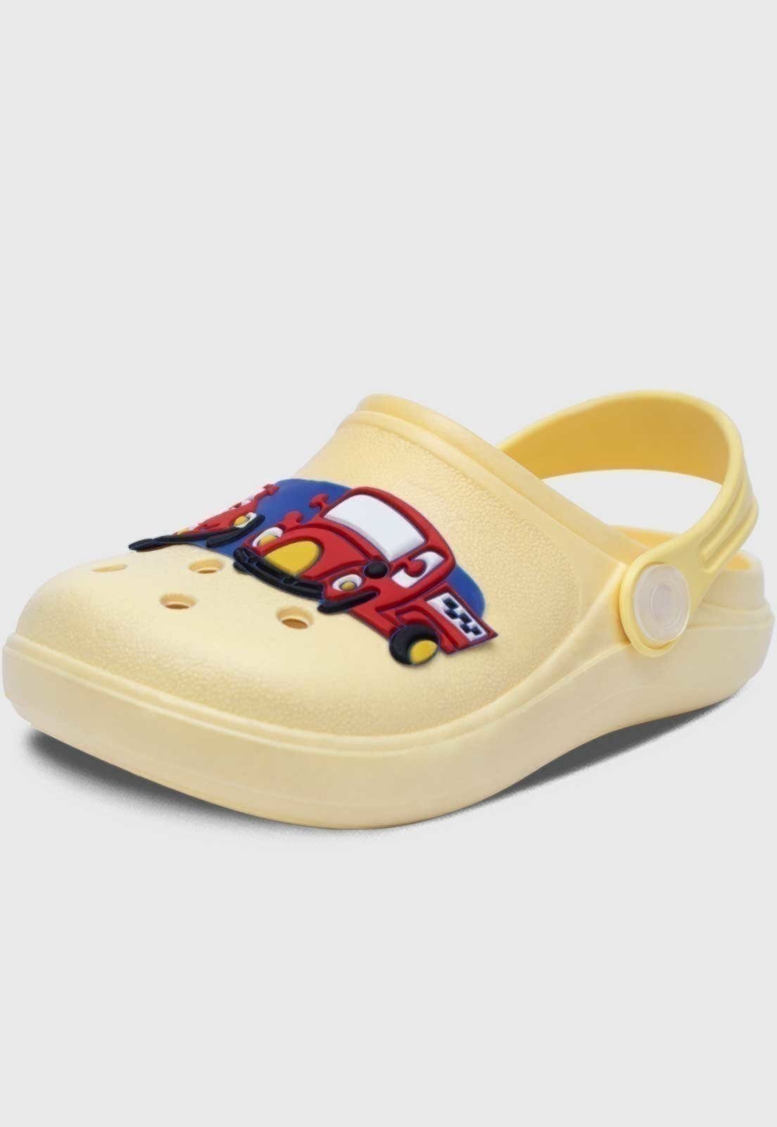 Infantil – Babuche Popidi Menino Carros Amarelo