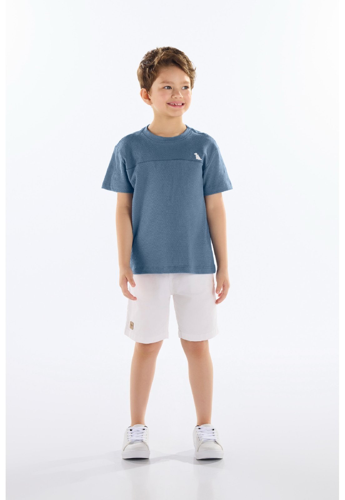 Infantil – Conjunto com Camiseta e Bermuda Quimby Azul