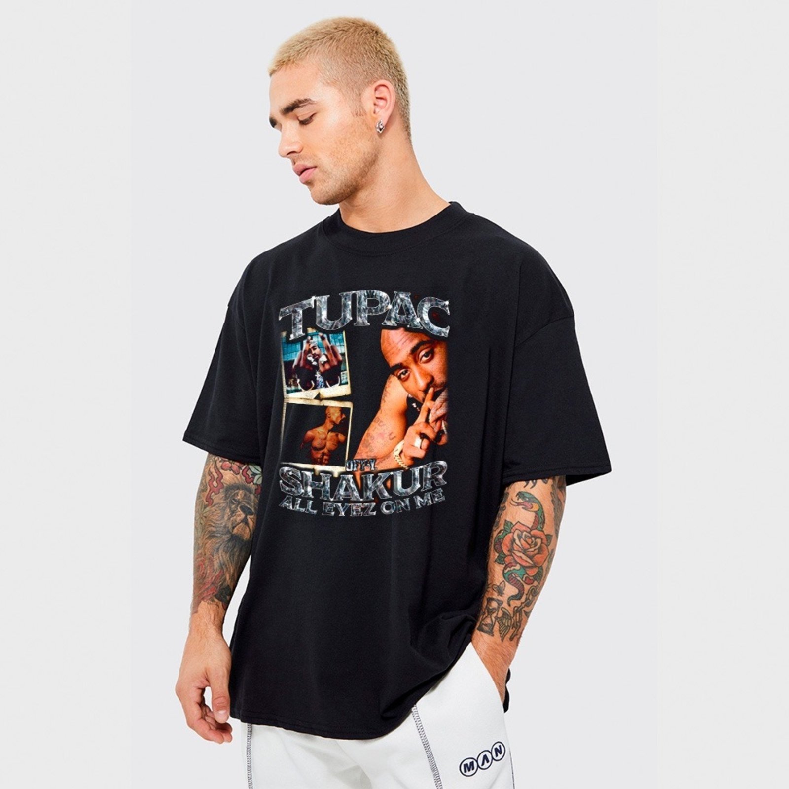 Camiseta Oversized preta Streetwear Off-Y