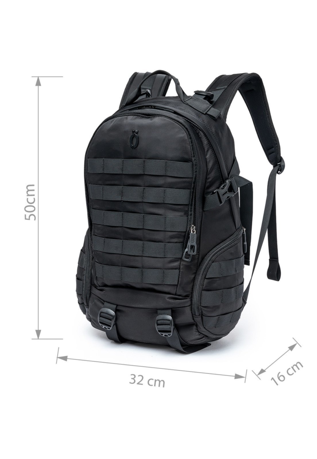 Vista 3 Mochila Masculina Notebook Bolsa Tática Resistente Espaçosa Esportiva Trabalho Casual Ozil preto Ozil preto