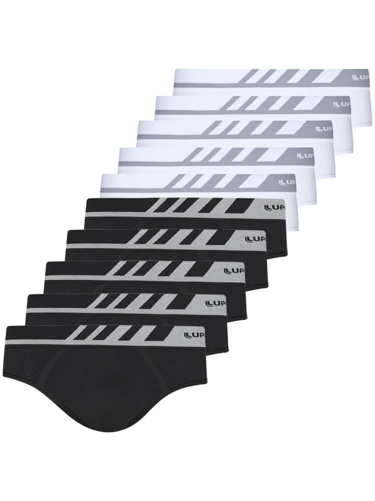 Kit com 10 Cuecas Slip Lupo 691-002 Branco
