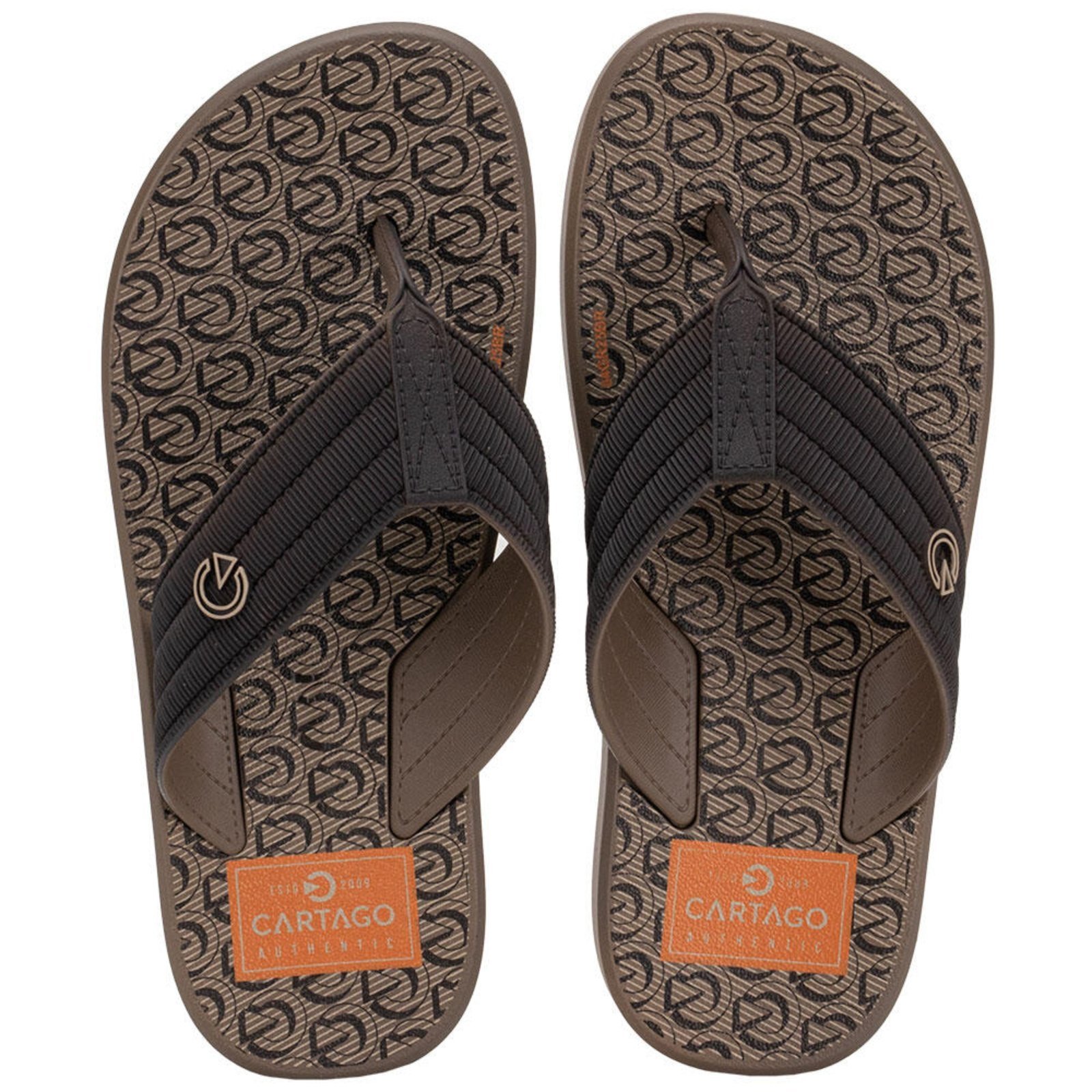 Vista 2 Infantil - Chinelo Montreal Cartago 12515 3292515 café CARTAGO café