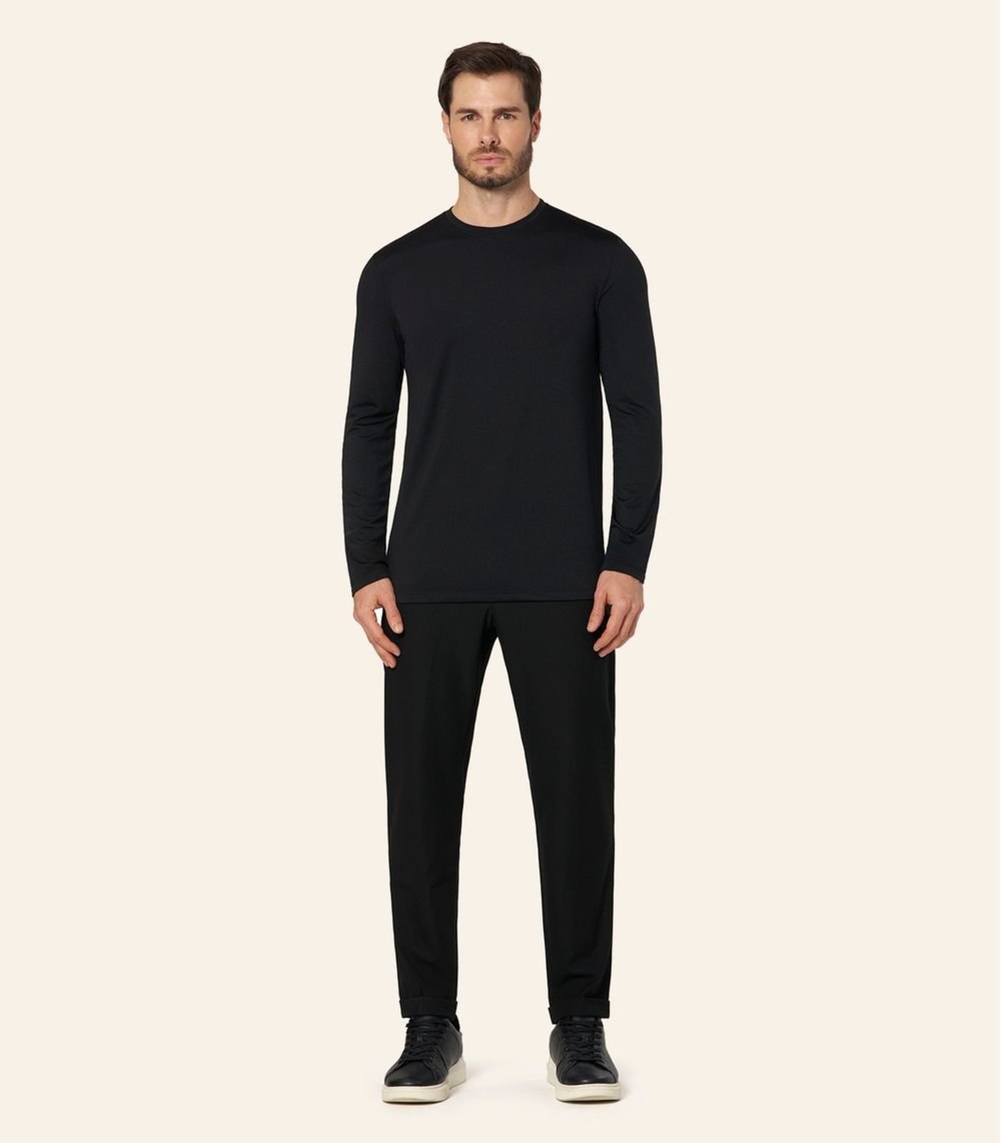 Camiseta Masculina Manga Longa Térmica Diametro Preto