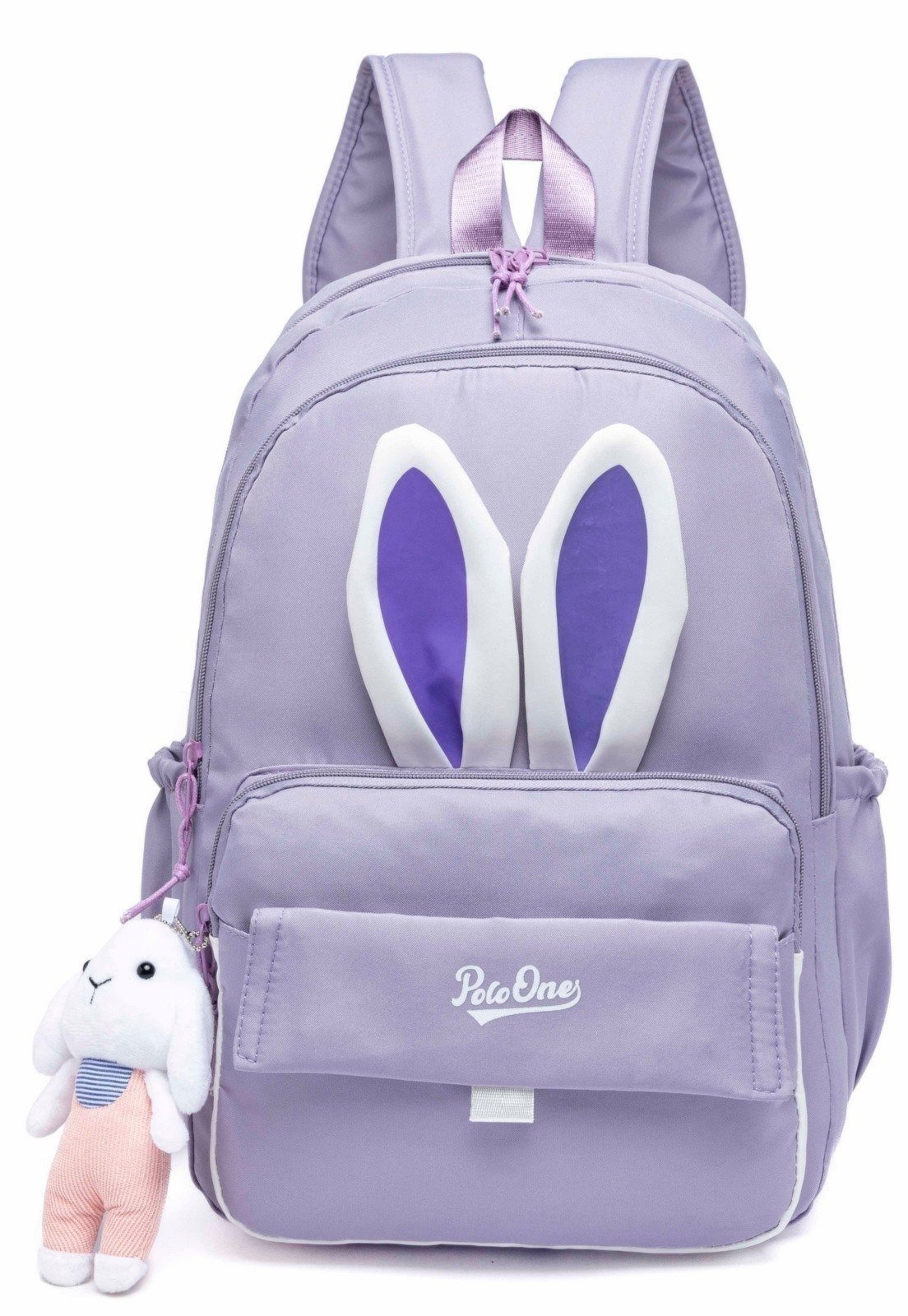 Vista 2 Mochila Polo One Feminina Juvenil Escolar Reforçada Chaveiro lilás lilás