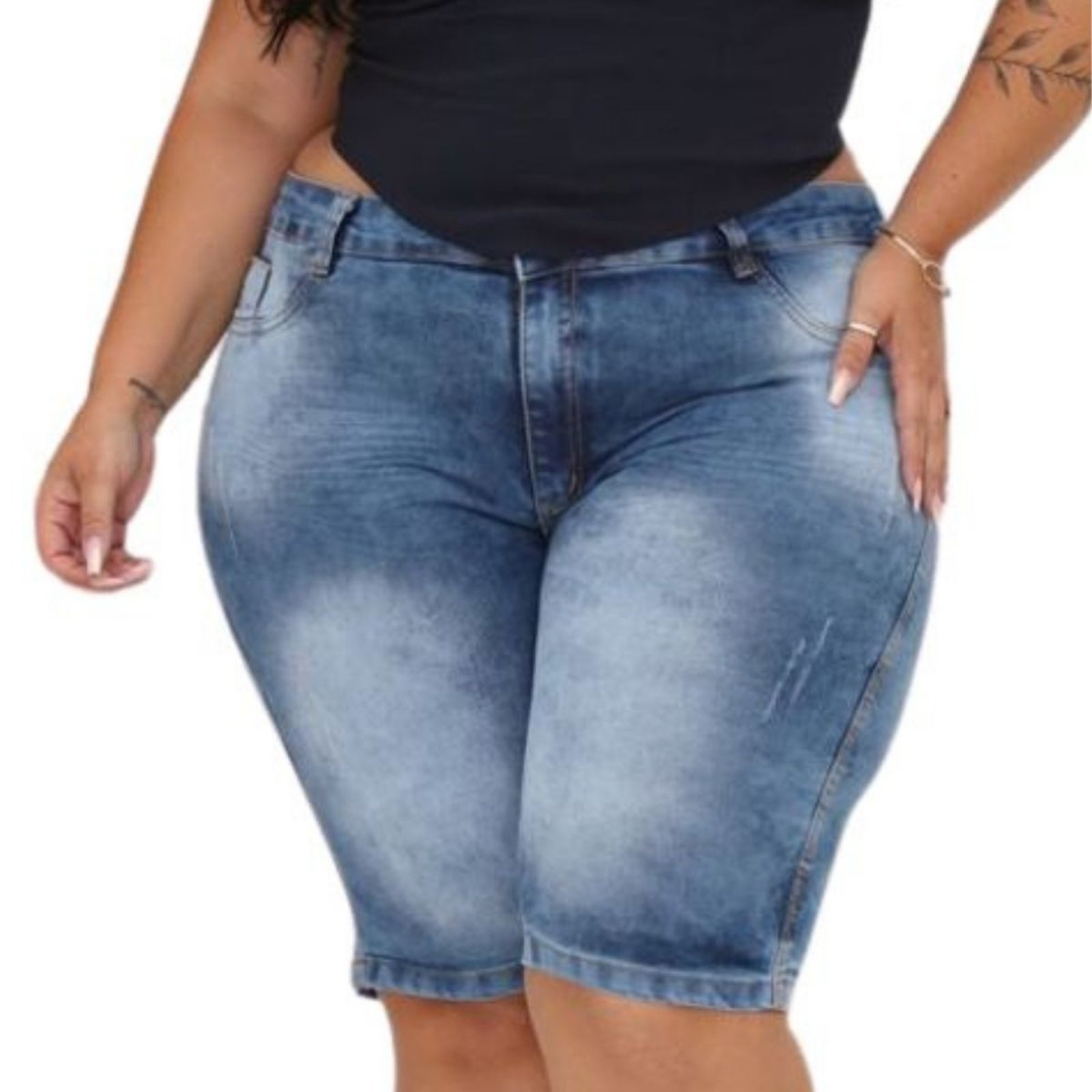 Bermuda Jeans Clara Plus Size Alleppo Jeans Lina