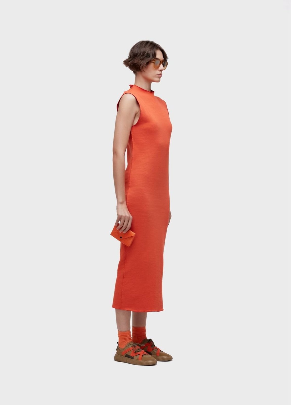 Vestido cavado double face rug OSKLEN