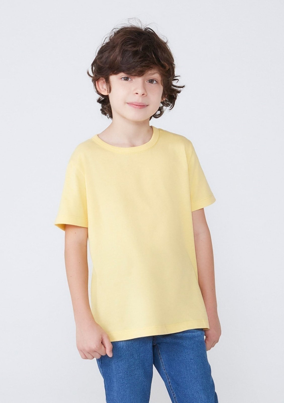 Infantil – Camiseta Hering Básica Modelagem Tradicional AMARELO