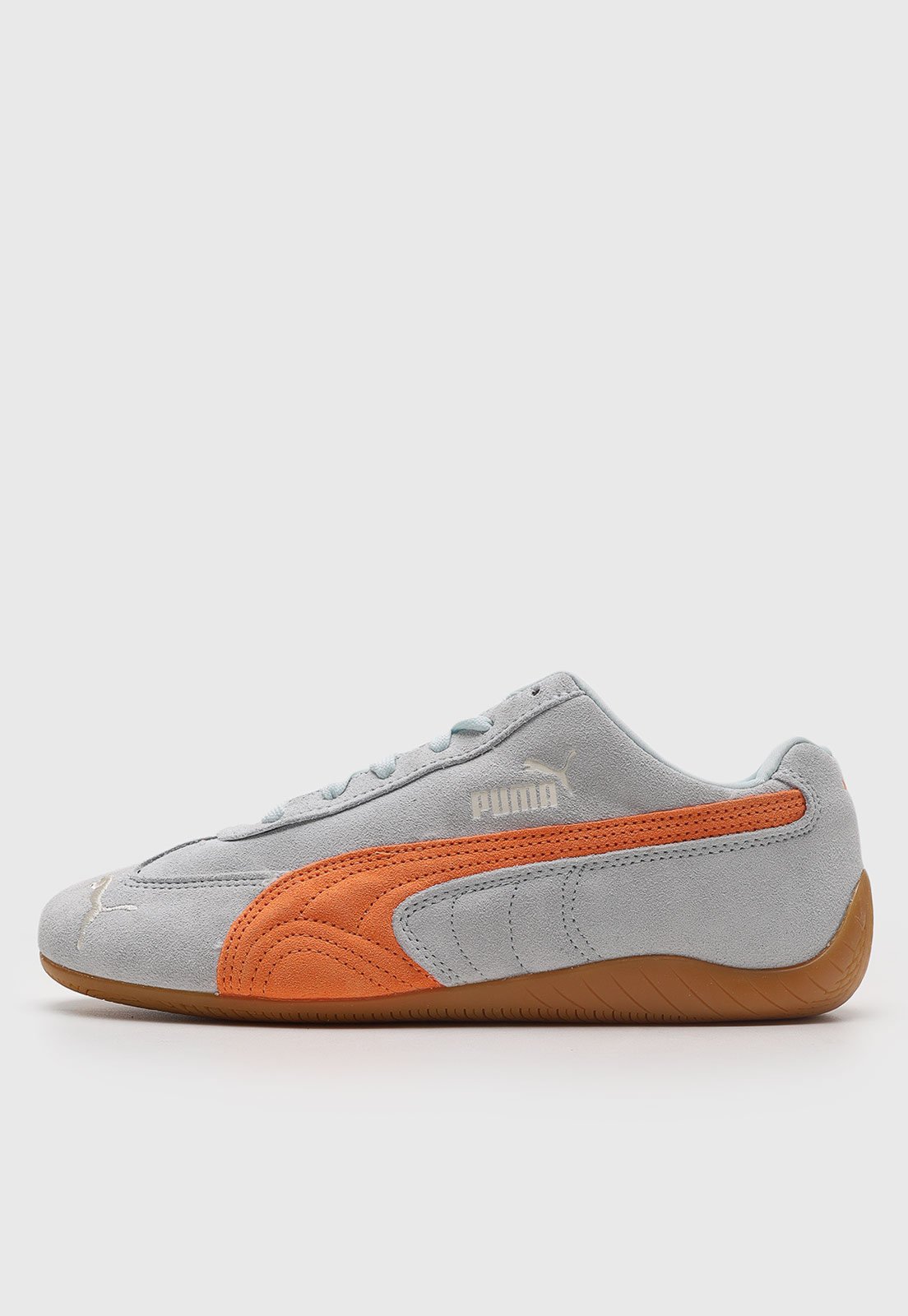 Tênis Feminino Puma Speedcat OG Cinza Claro e Laranja