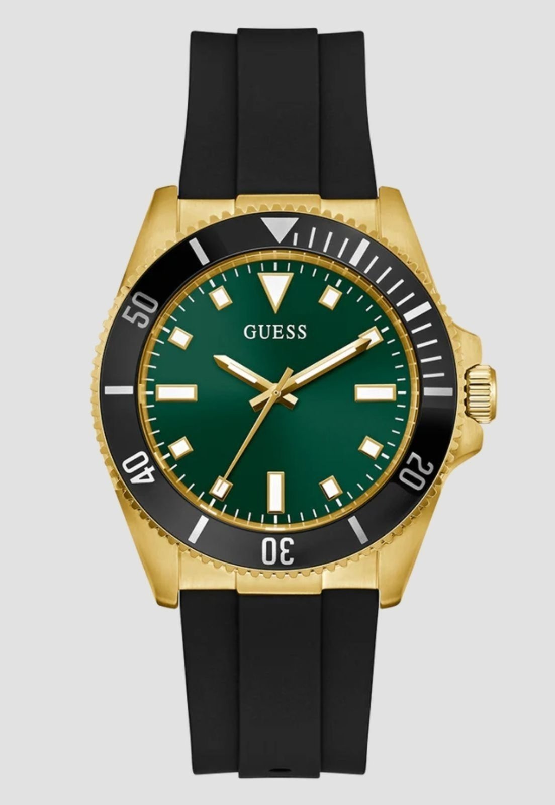 Relógio Guess Sport Silicone Aço Dourado e Preto