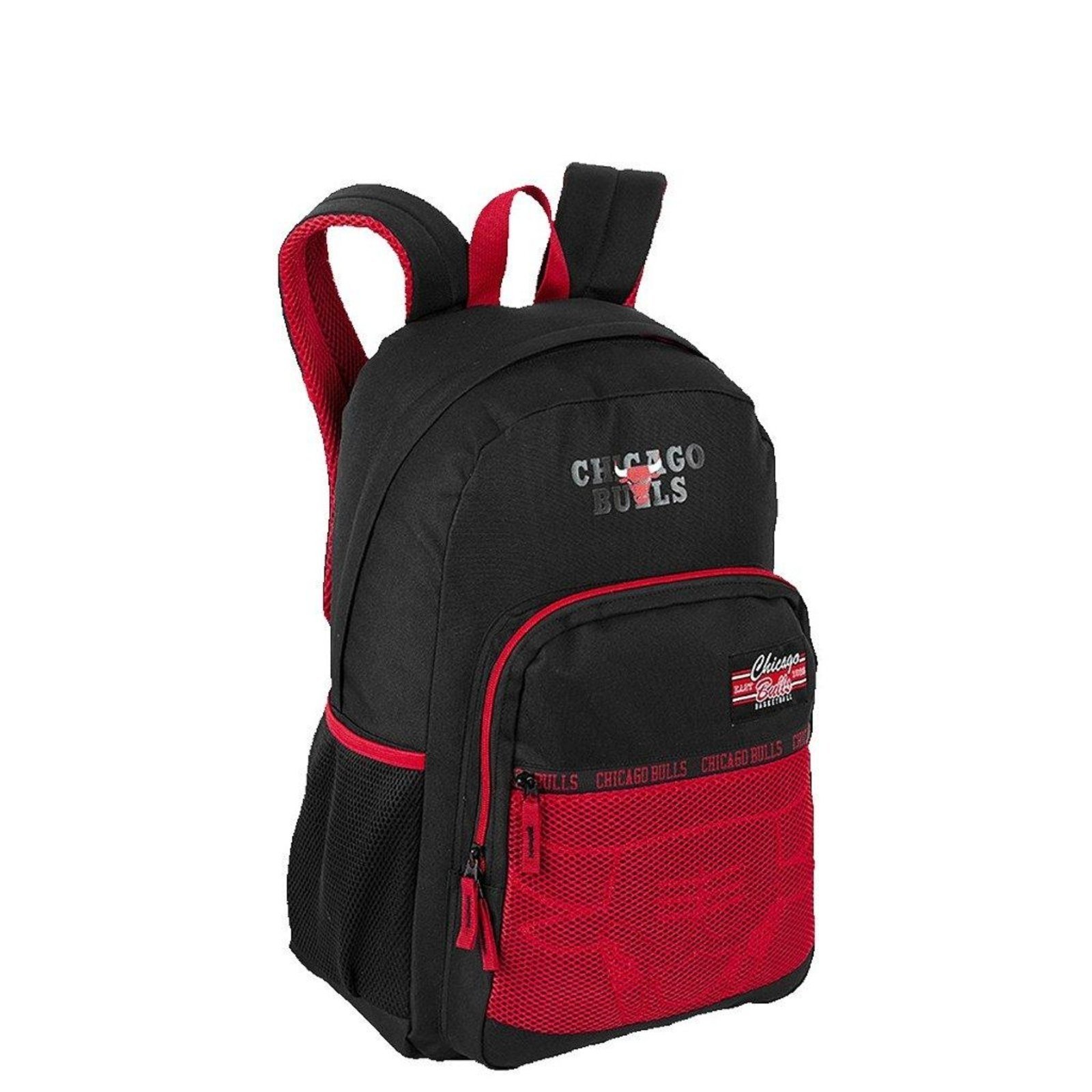 Infantil - Mochila Sestini Grande NBA Legend Bulls Vermelho e Preto