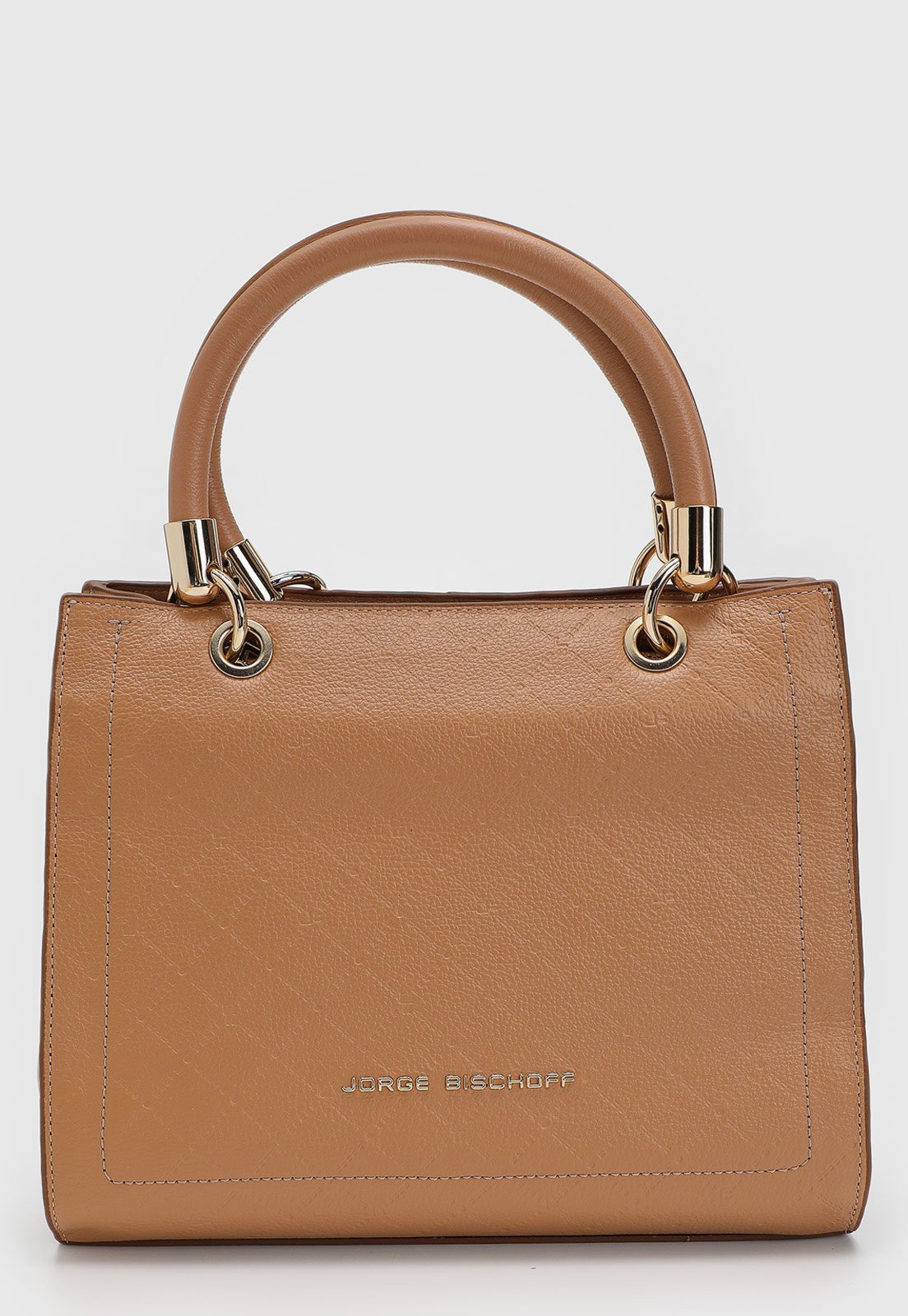 Bolsa Tiracolo Jorge Bischoff Monograma Caramelo