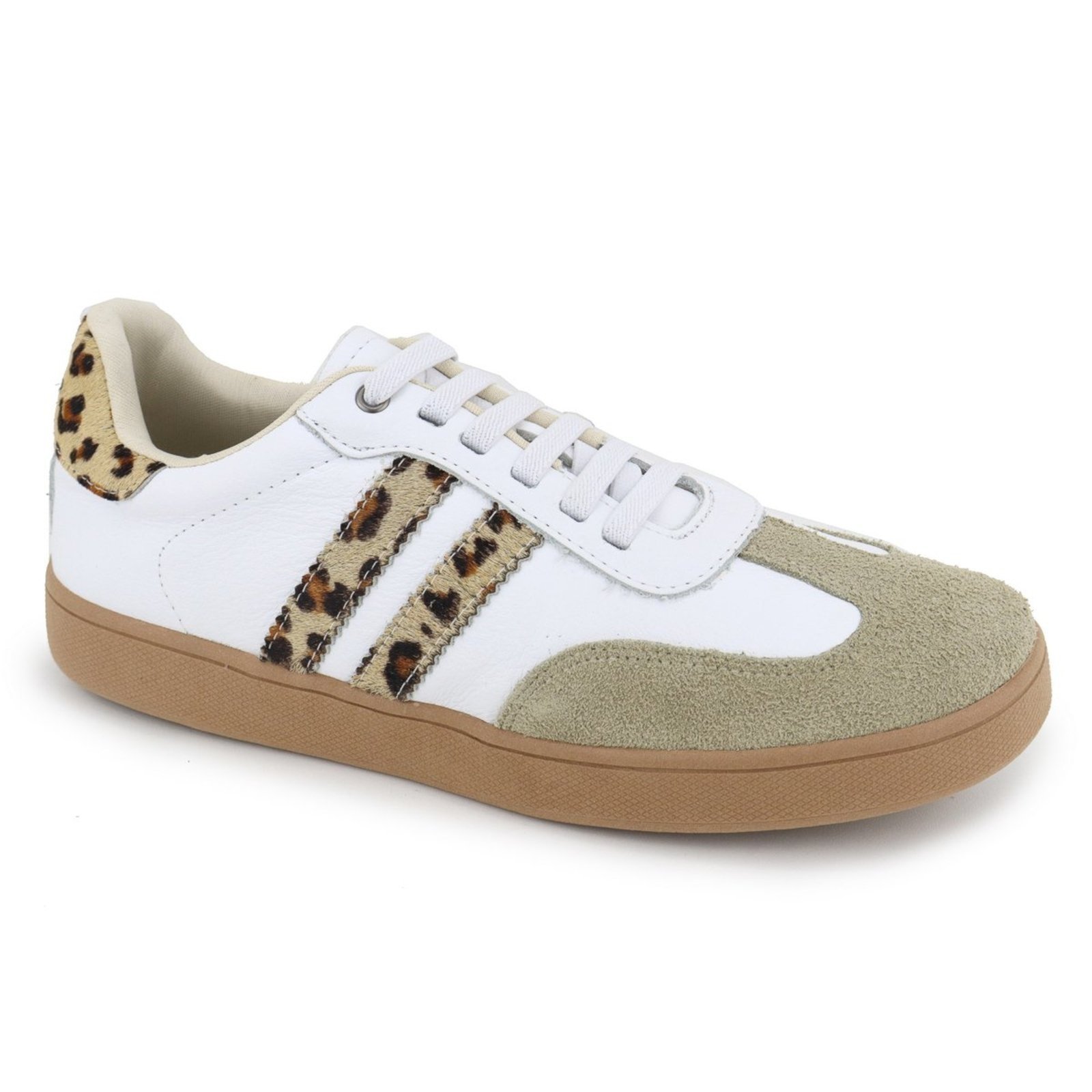 Tênis Casual Feminino Super Confortavel - Mix de Texturas e Animal Print