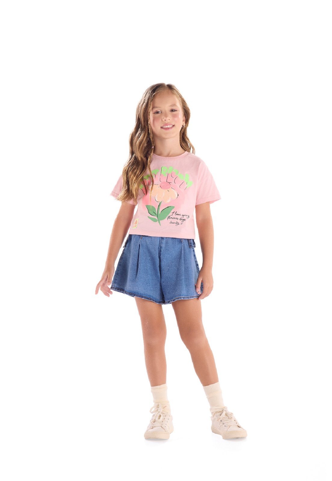 Infantil - Blusa Feminina Algodão Quimby Rosa