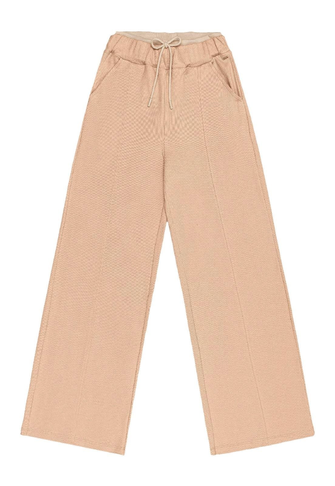 Infantil - Calça Wide Leg Juvenil Alfaiataria Gloss Preto