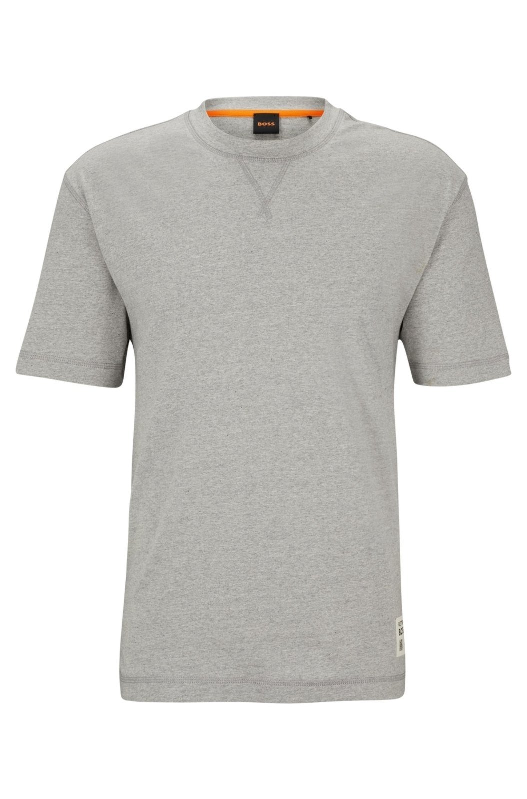 Camiseta De Algodão De Corte Folgado Com Estampa De Logo Cinza - EEGG