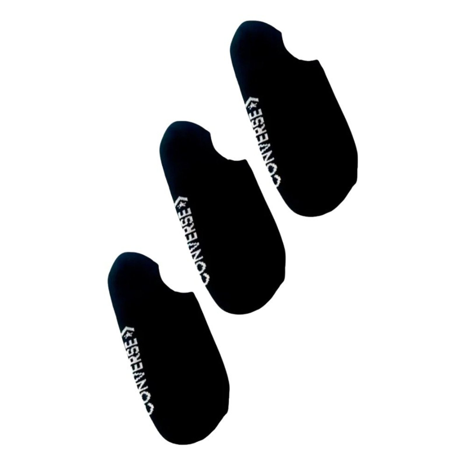 Kit 3 Pares Meia Converse Cano InvisÃvel Unissex Preta Confortável