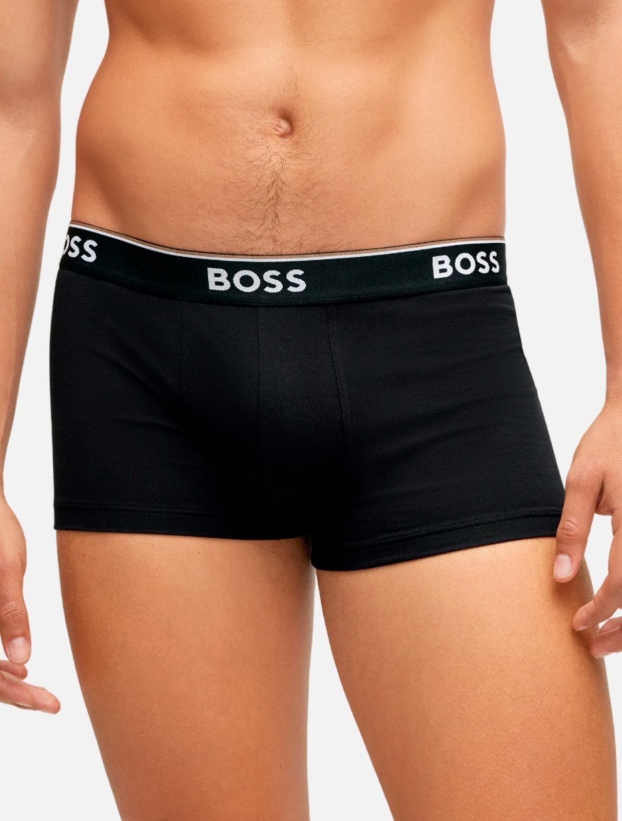 Kit Cueca Hugo Boss Masculina Boxer Trunk 3P Power Preta