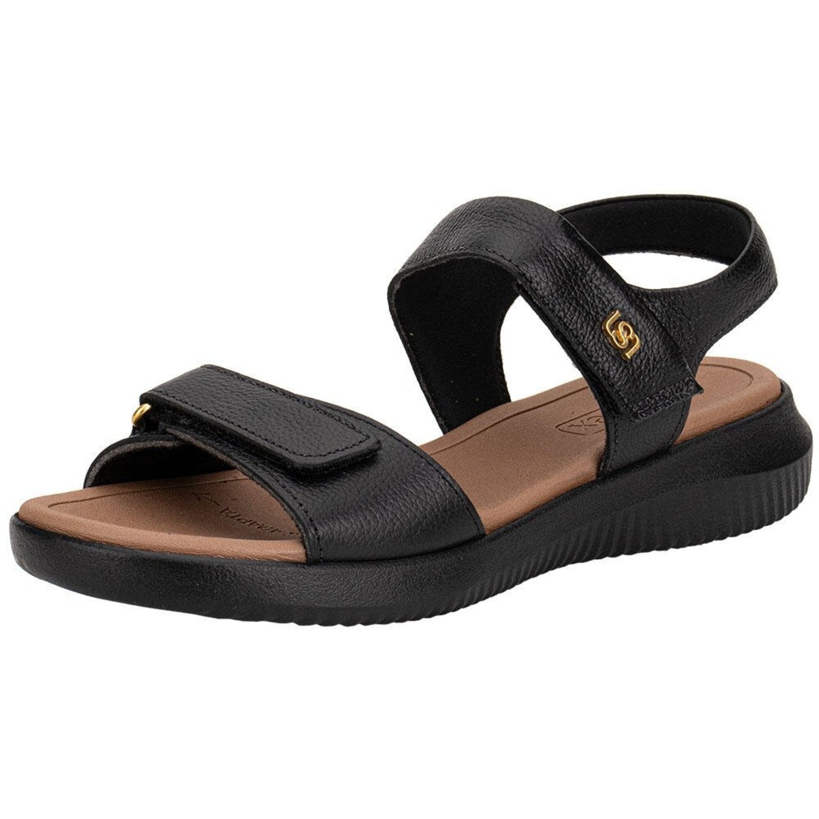 Sandália Feminina Anabela Usaflex Ap26001 0942601 Preto