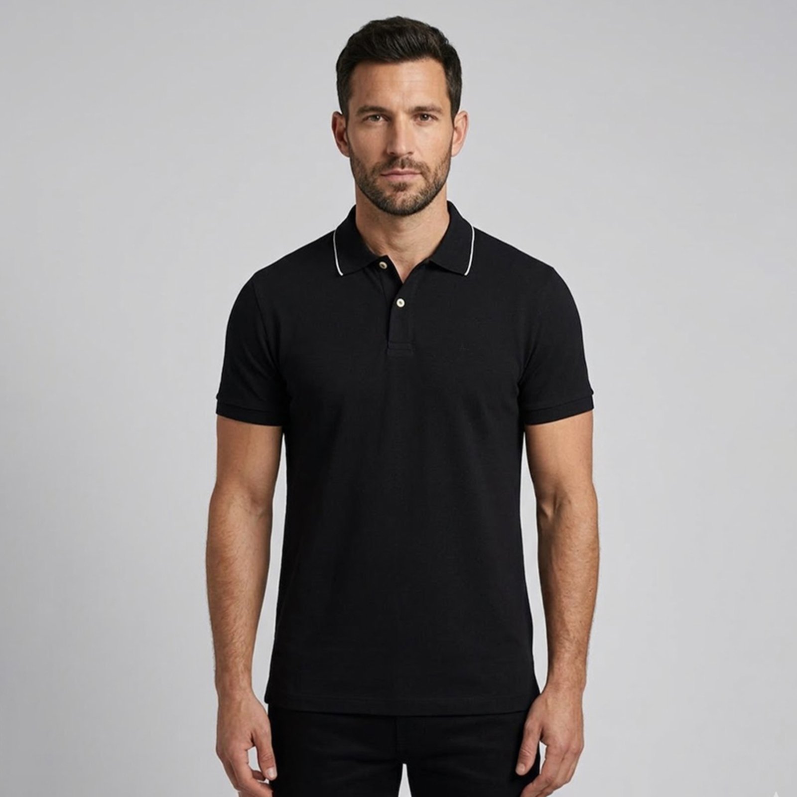 Camisa Polo Aramis Classic 1 Friso In26 Preto Masculino