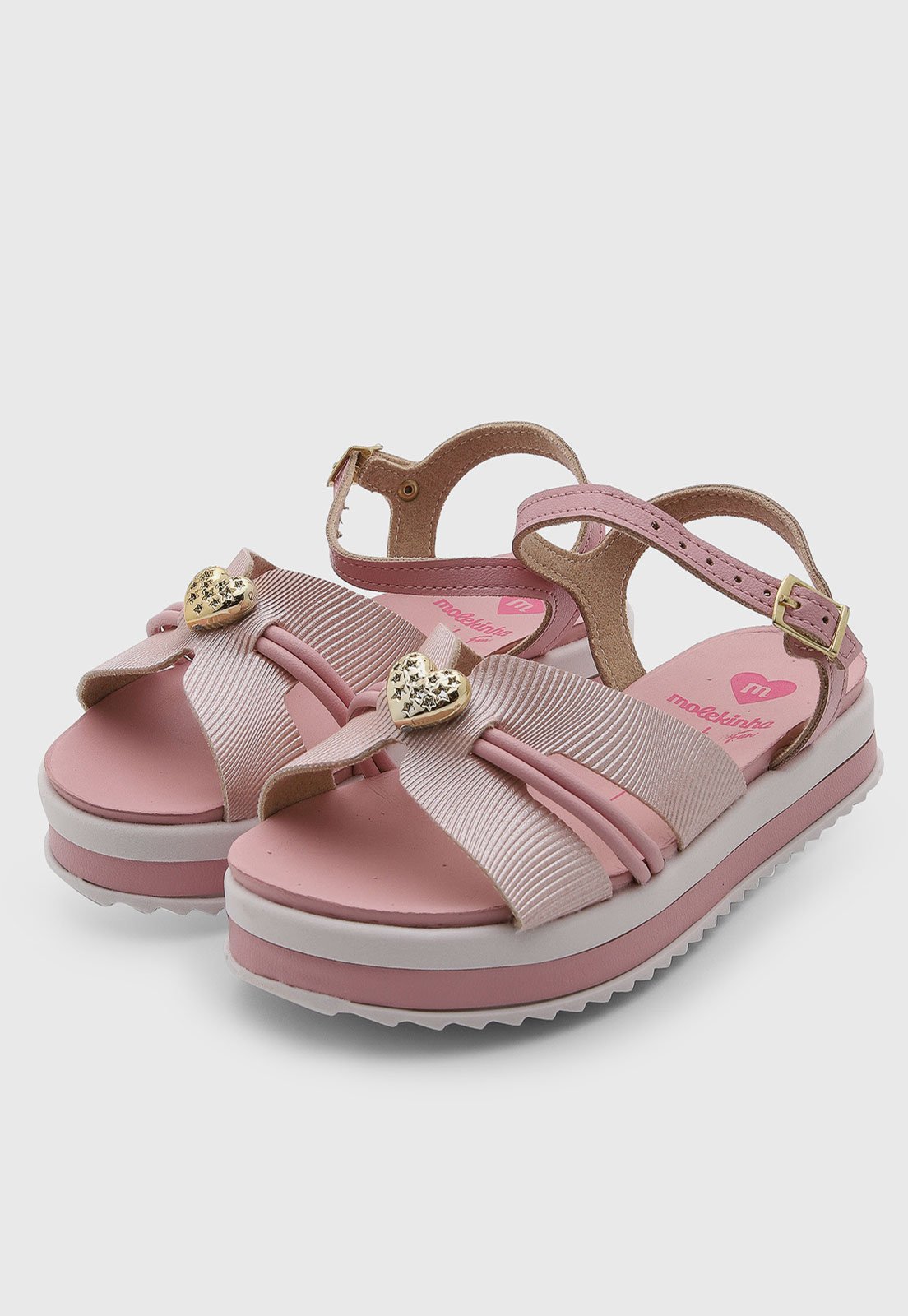 Infantil - Sandália Molekinha Coração Rosa