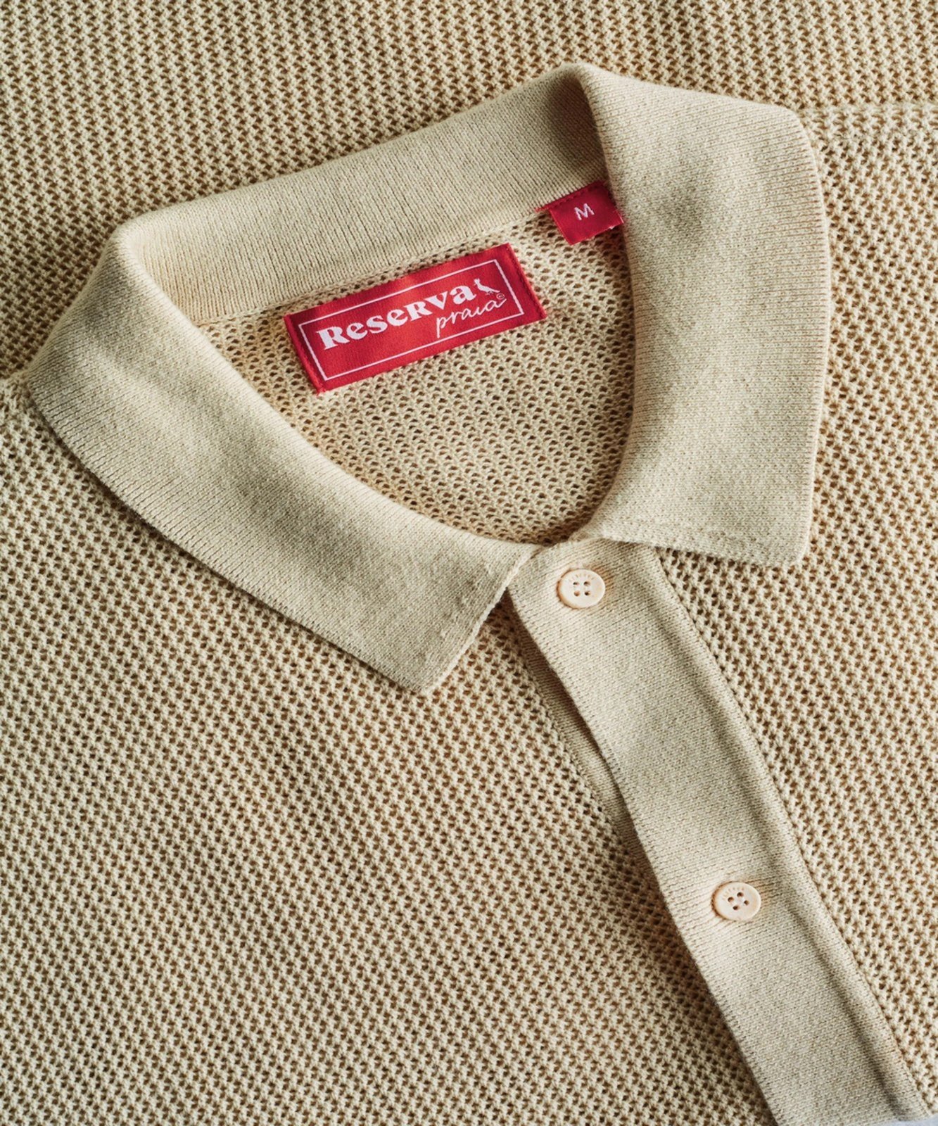 Vista 3 Camisa Manga Curta Tricot Brisa Reserva bege Reserva bege