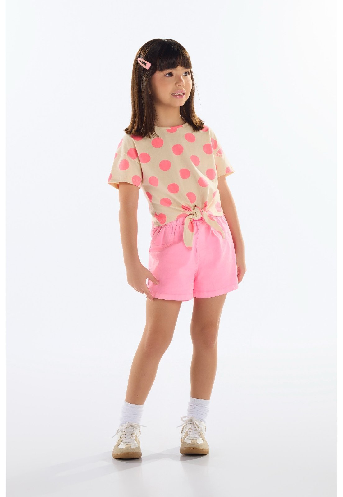 Infantil - Blusa Feminino em Cotton Quimby Bege