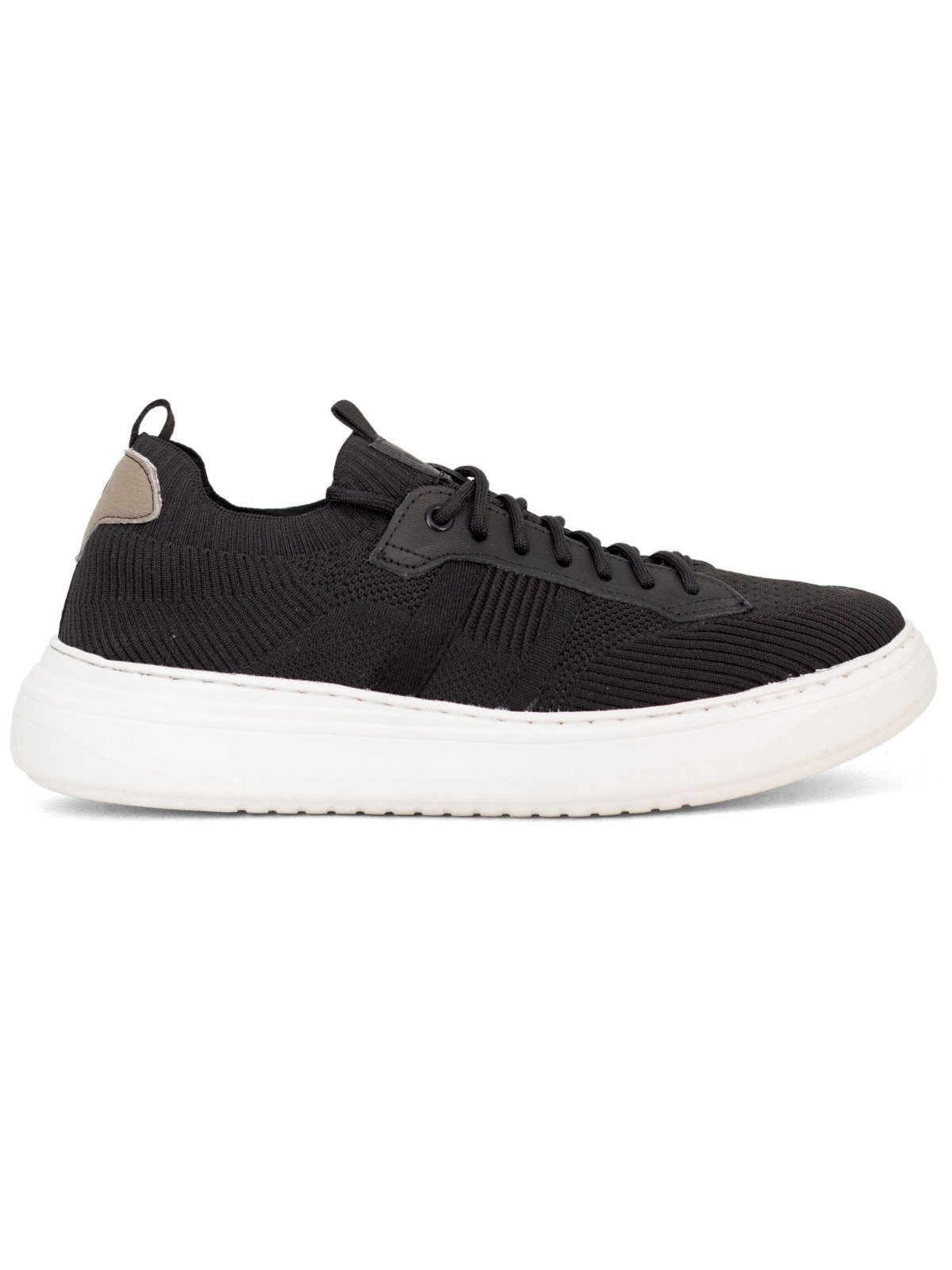Tênis Masculino Democrata Casual Joe Ultra Light Knit Elástico Confortável Preto